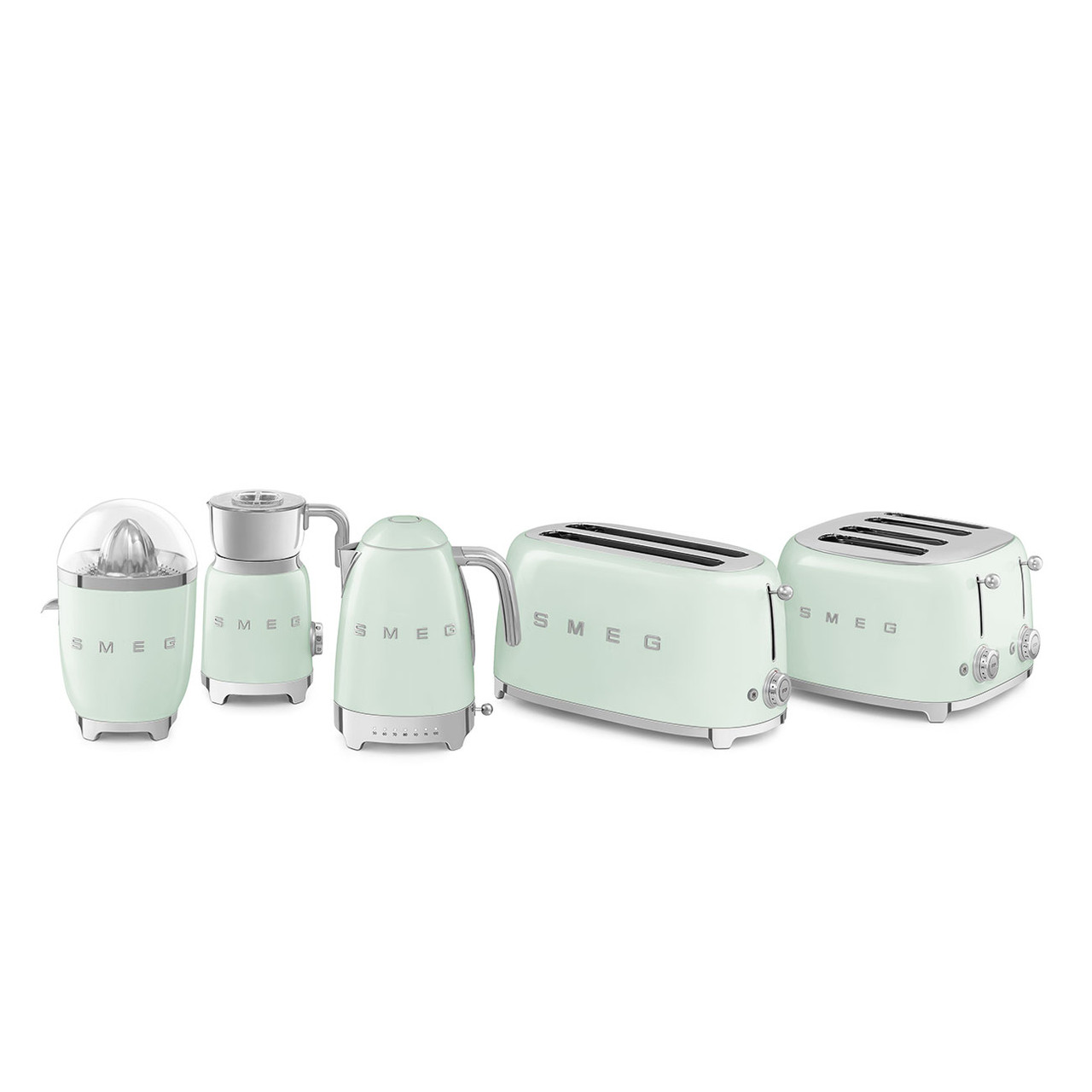 TSF02PGAU - Long Slot Toaster, 50'S Retro Style Aesthetic, PASTEL GREEN