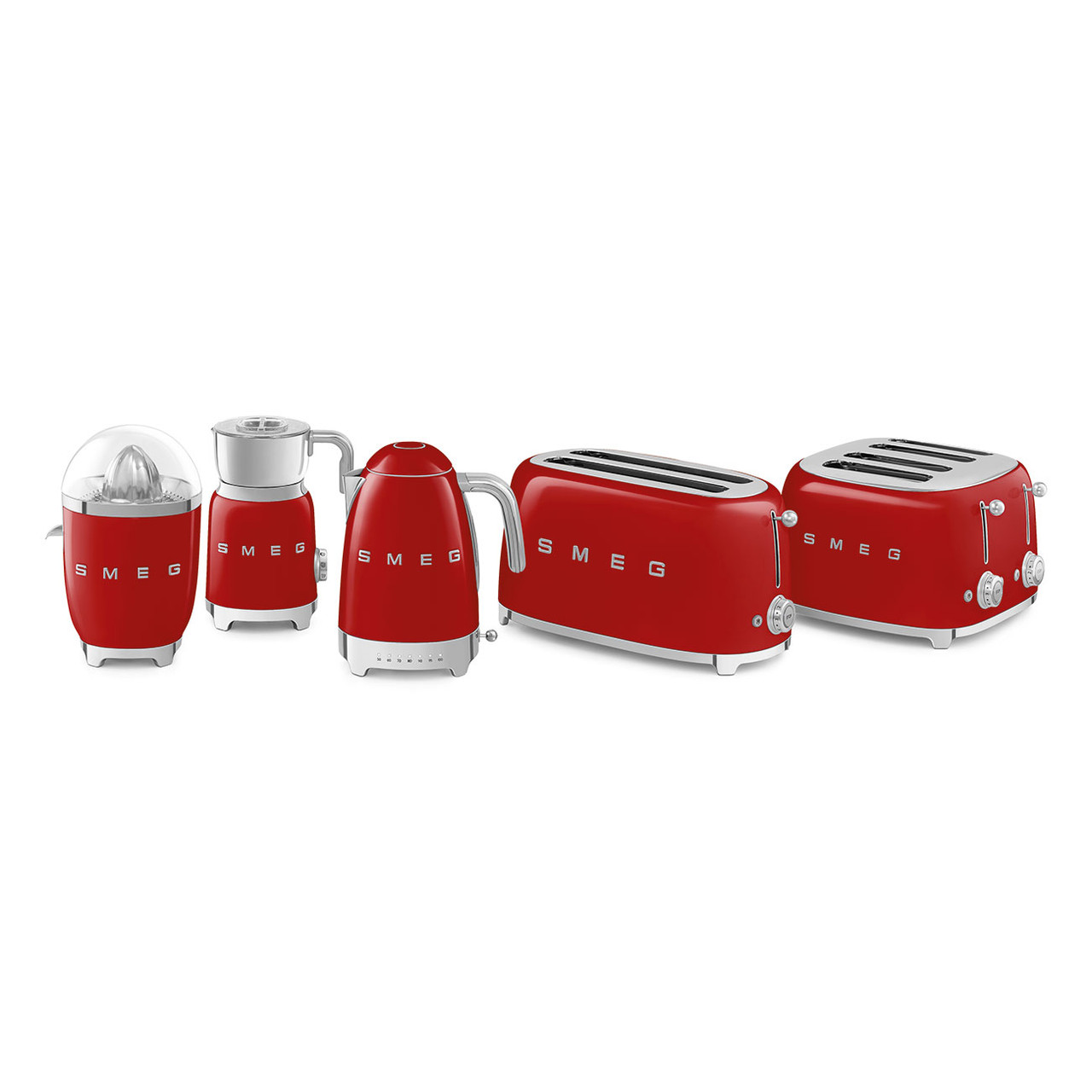 TSF03RDAU - 4 Slot Toaster, 50'S Retro Style Aesthetic, RED