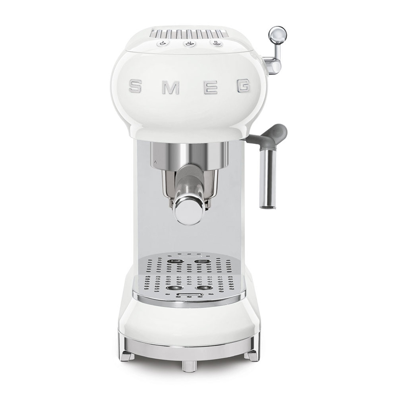 ECF01WHAU - Espresso Coffee Machine, 50's Retro Style, WHITE