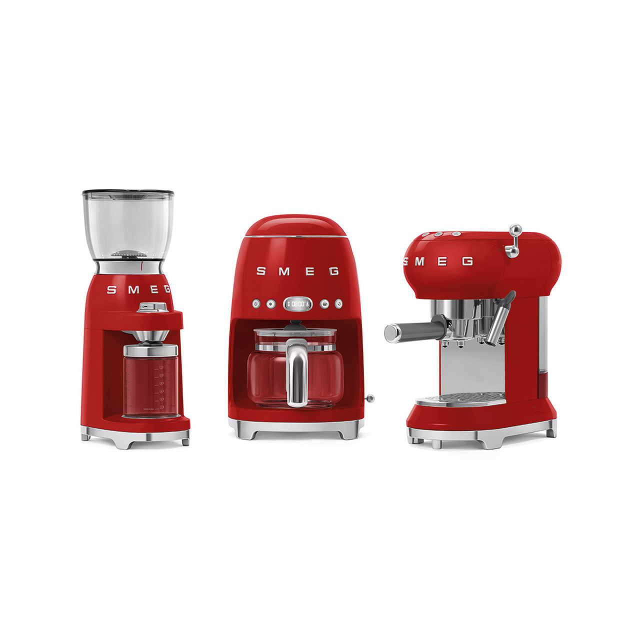 DCF02RDAU - Drip Coffee Machine, 50's Retro Style, RED