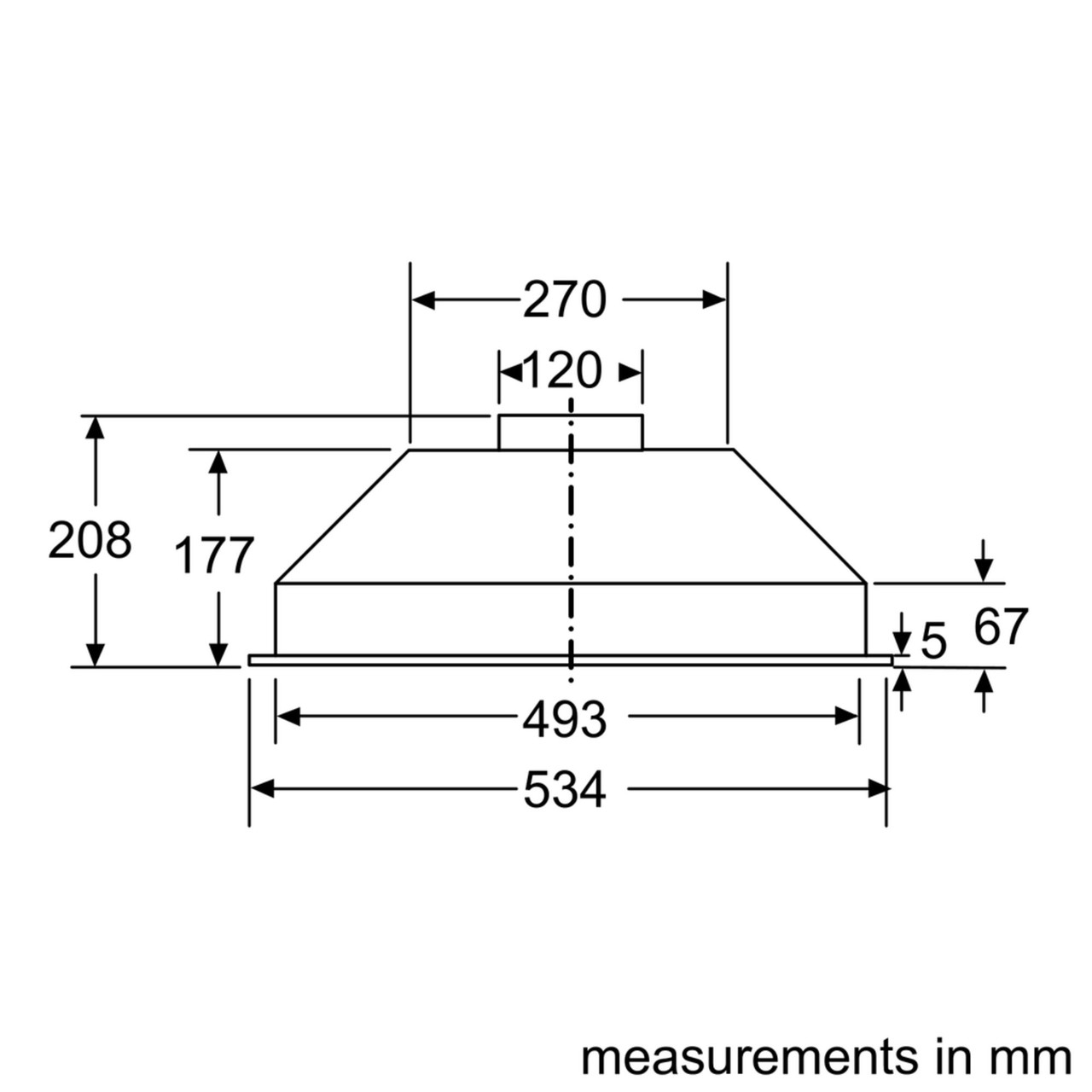 DLN54AA70A - 53cm Series 2 Integrated Rangehood