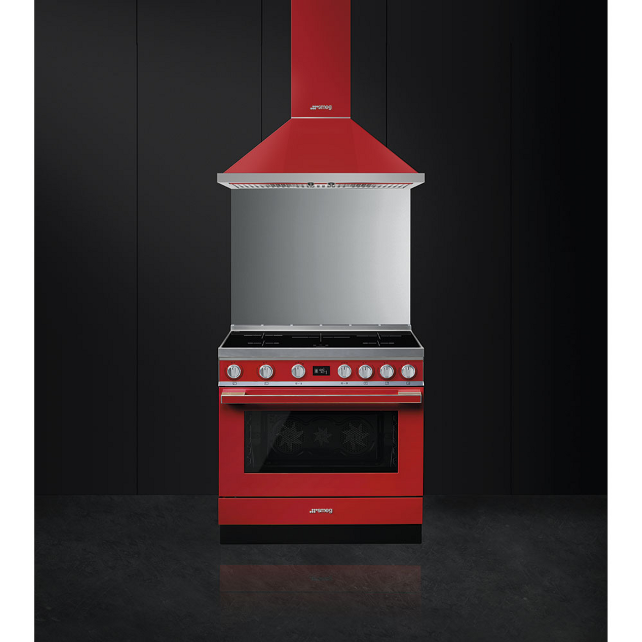 CPF9IPR - 90cm Portofino Freestanding Cooker, 5 Zone Induction, Pyrolytic Cleaning - Red