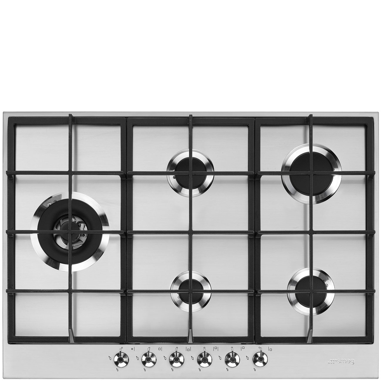 PX375LAU - 72cm Classic 4 Burner Cooktop With Wok - Stainless Steel
