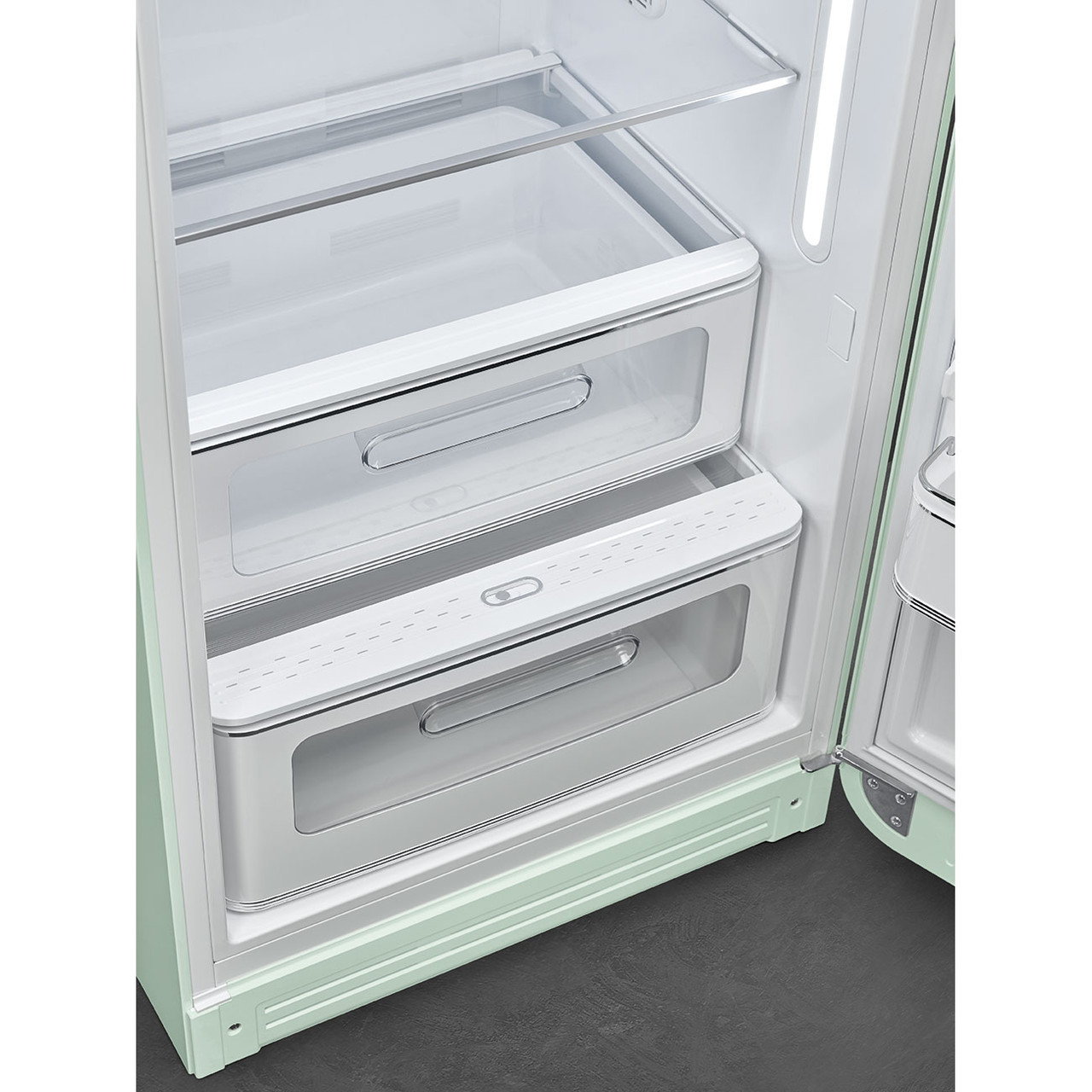 FAB28RPG3AU - 270L FAB28 50's Style Retro Refrigerator - Palstel Green, Right Hinge