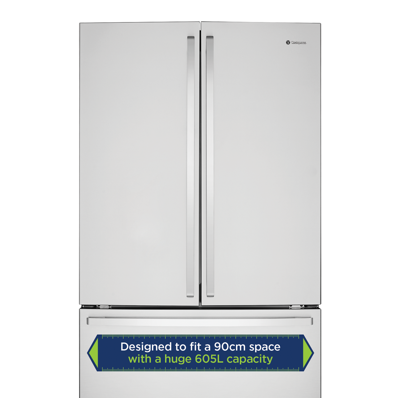 WHE6000SB - 605L Slim French Door Fridge - Stainless Steel