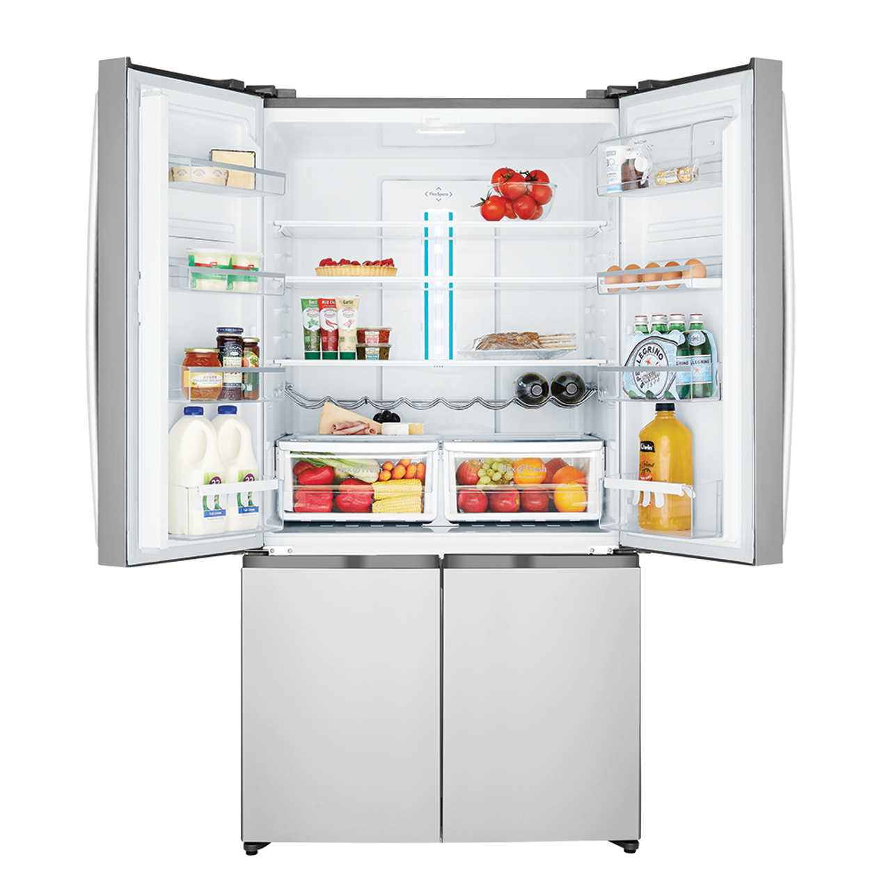 WQE6000SB - 600L Slim 4 Door French Door Fridge - Stainless Steel