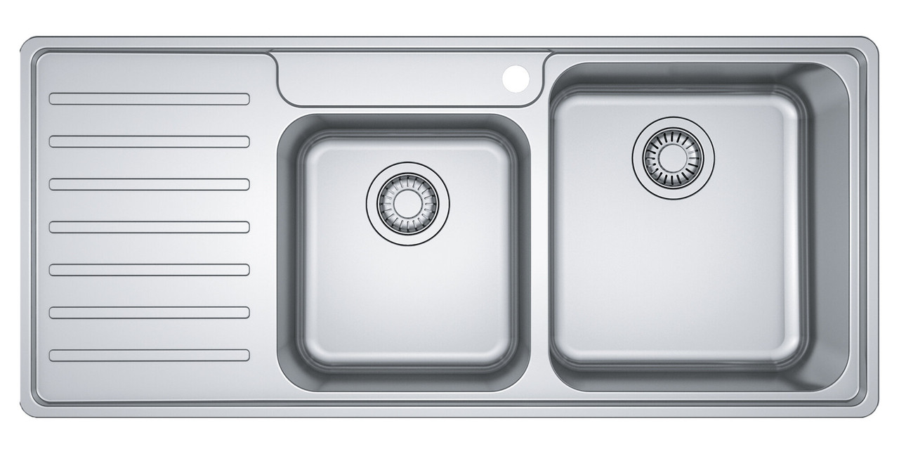 BCX621LHD - 1 and 3/4 Bowl Sink with left Hand Drainer - Stainless Steel