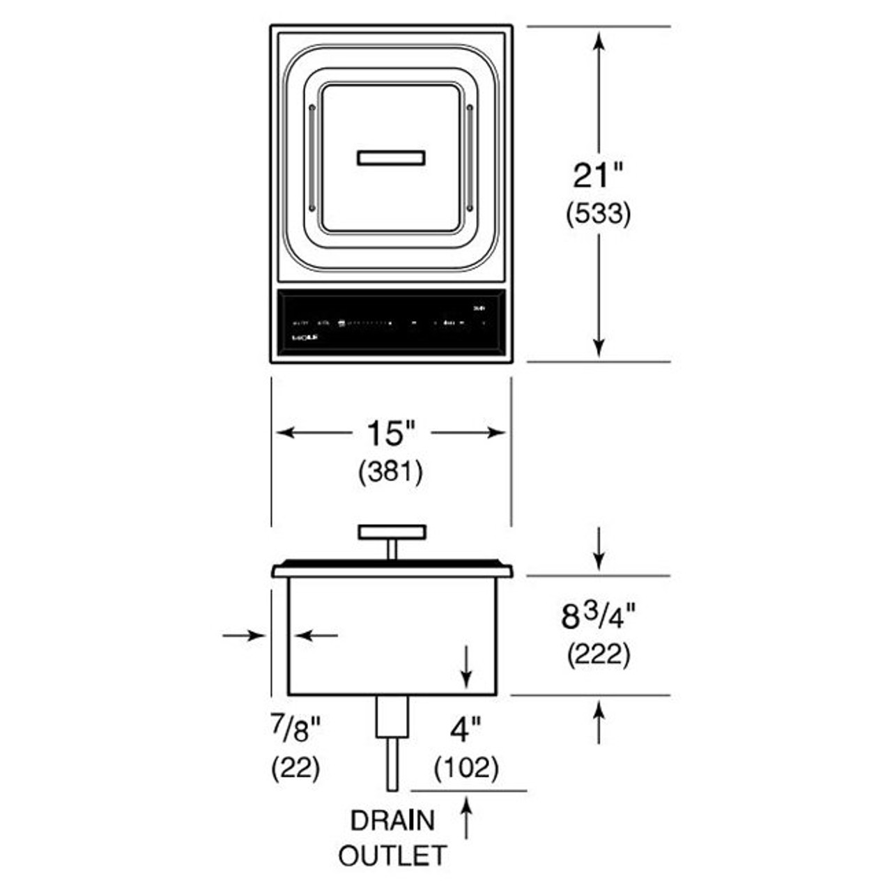 ICBSM15TFS - 38cm Transitional Steamer Module - Stainless Steel Trim