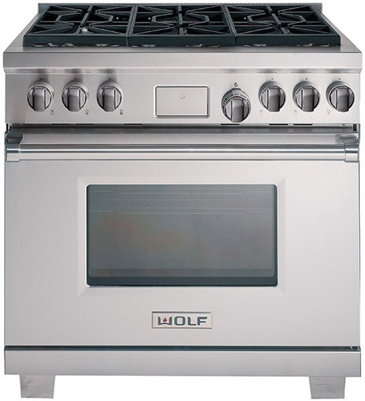 ICBDF366 - 91cm Freestanding Pyrolytic Cooker with 6 NatGas Burners - Stainless Steel (Avail with Diff Colour Knobs)