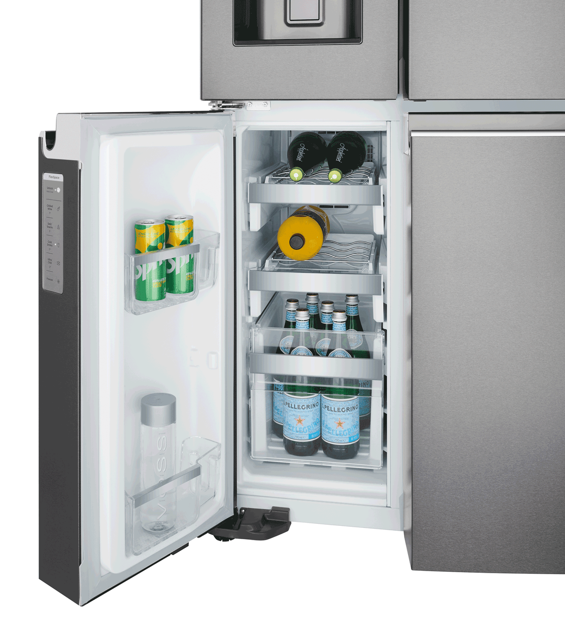 WQE6870BA - 680L 4 Door French Door Fridge, Ice & Water - Dark Stainless Steel (Ex Display Only)