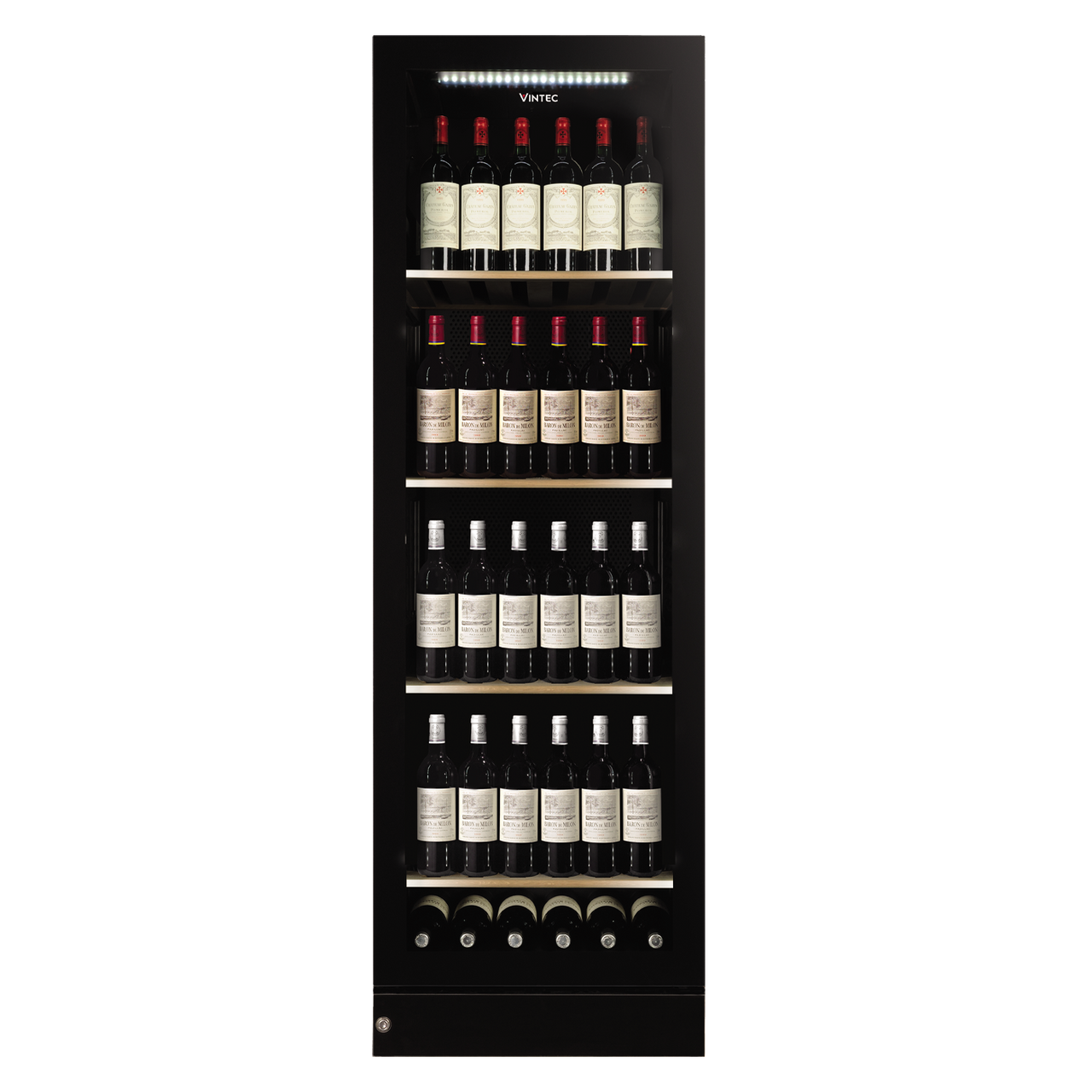 V190SG2E-BK - 198 Bottle Wine Cellar, Right Hinge - Black