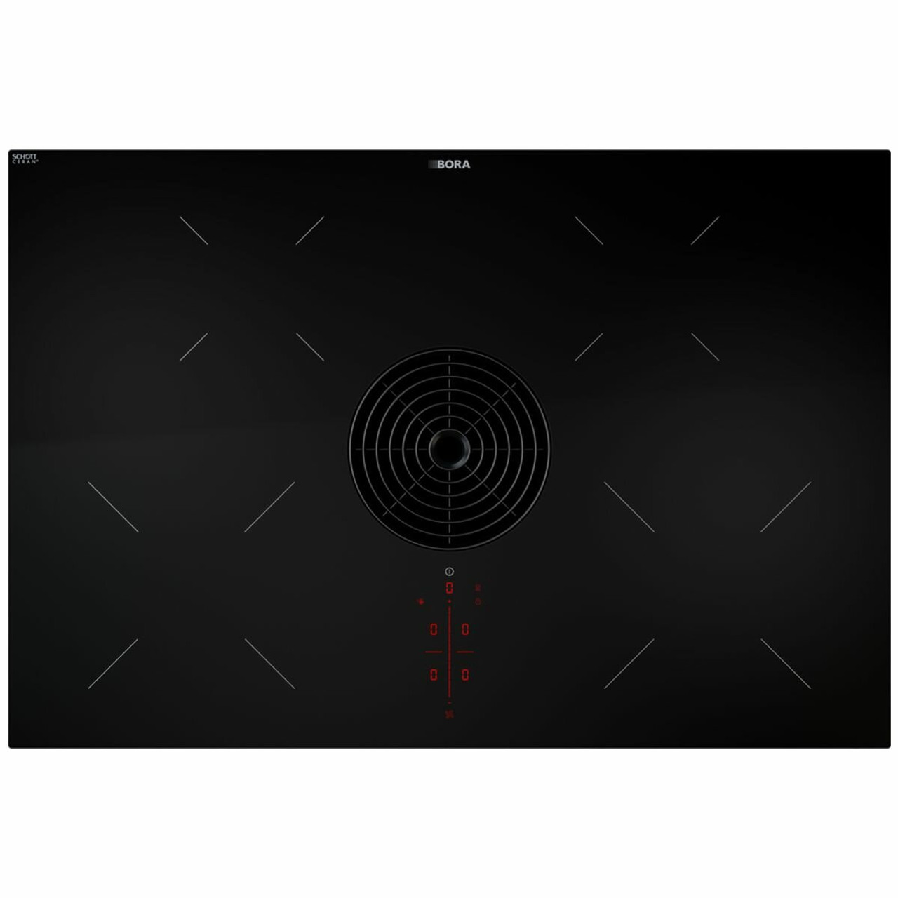 PURU - 76cm Pure Induction Cooktop with Integrated Recirculating Ventilation System - Black