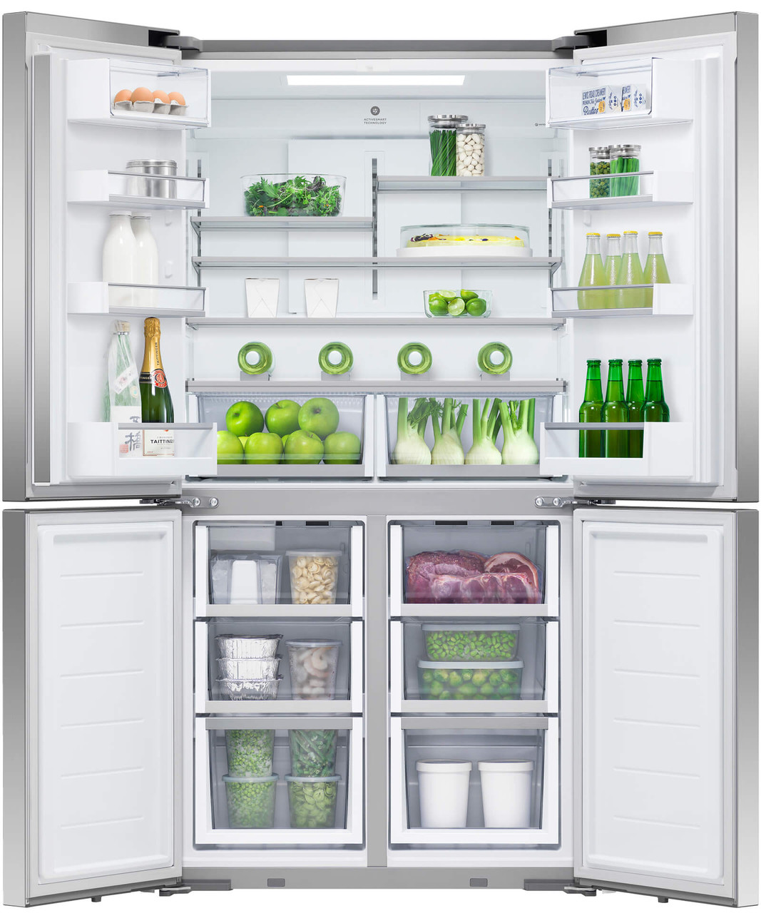 RF605QDUVX2 - 538L Quad Door Refrigerator with Ice & Water - Stainless Steel