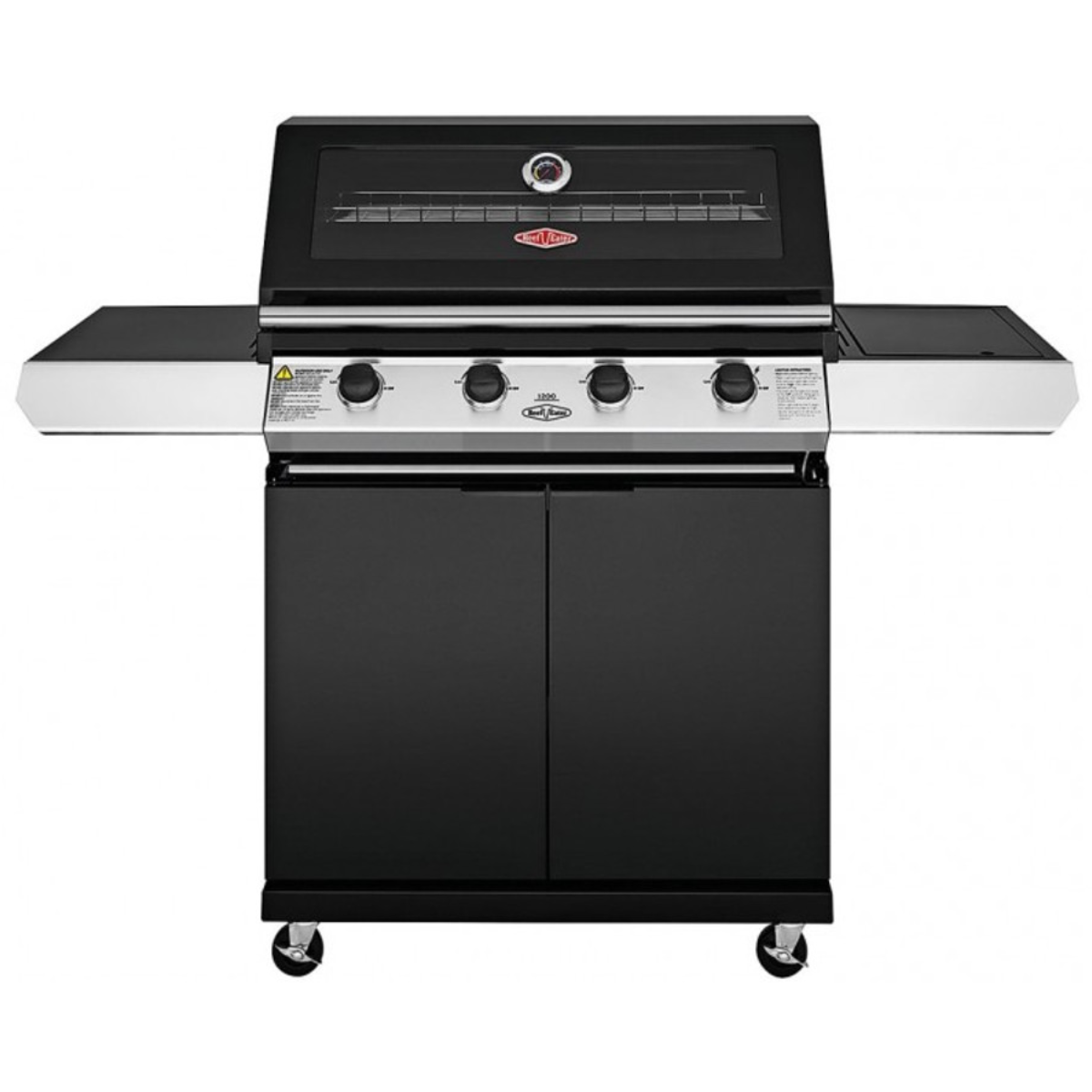 BMG1241BB - 1200 Series 4 Burner BBQ with Side Wok Burner - Black