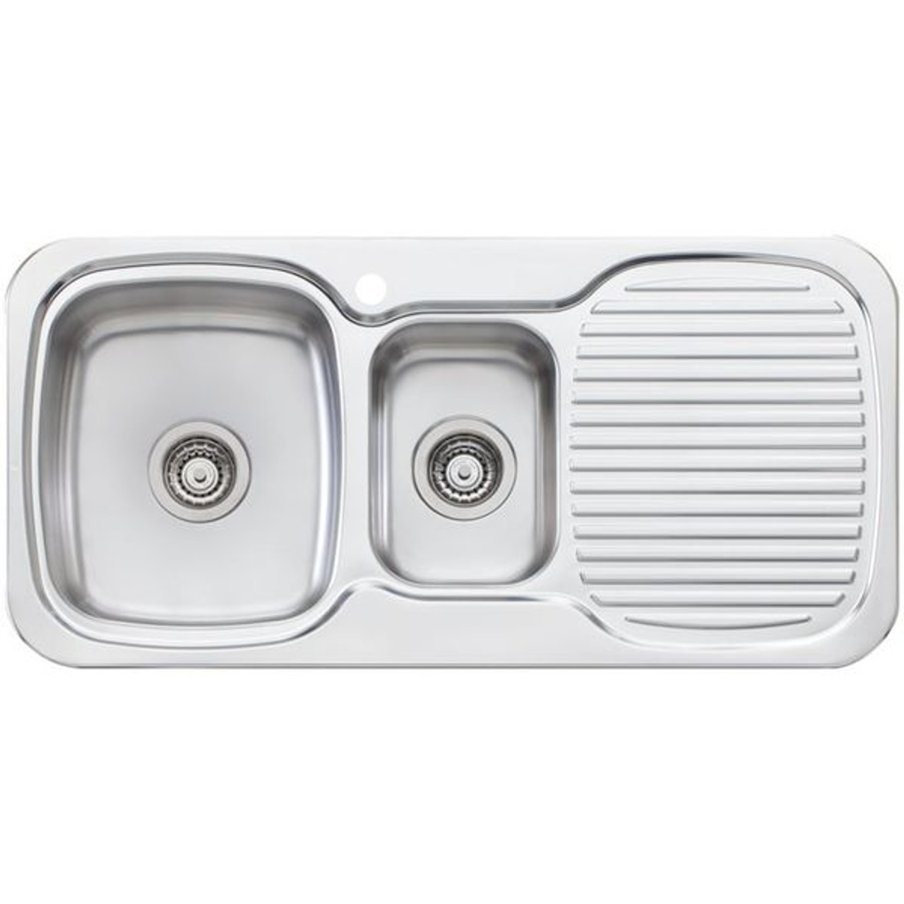 LL126 - Lakeland 1.5 Bowl Right Hand Drainer Sink - Stainless Steel