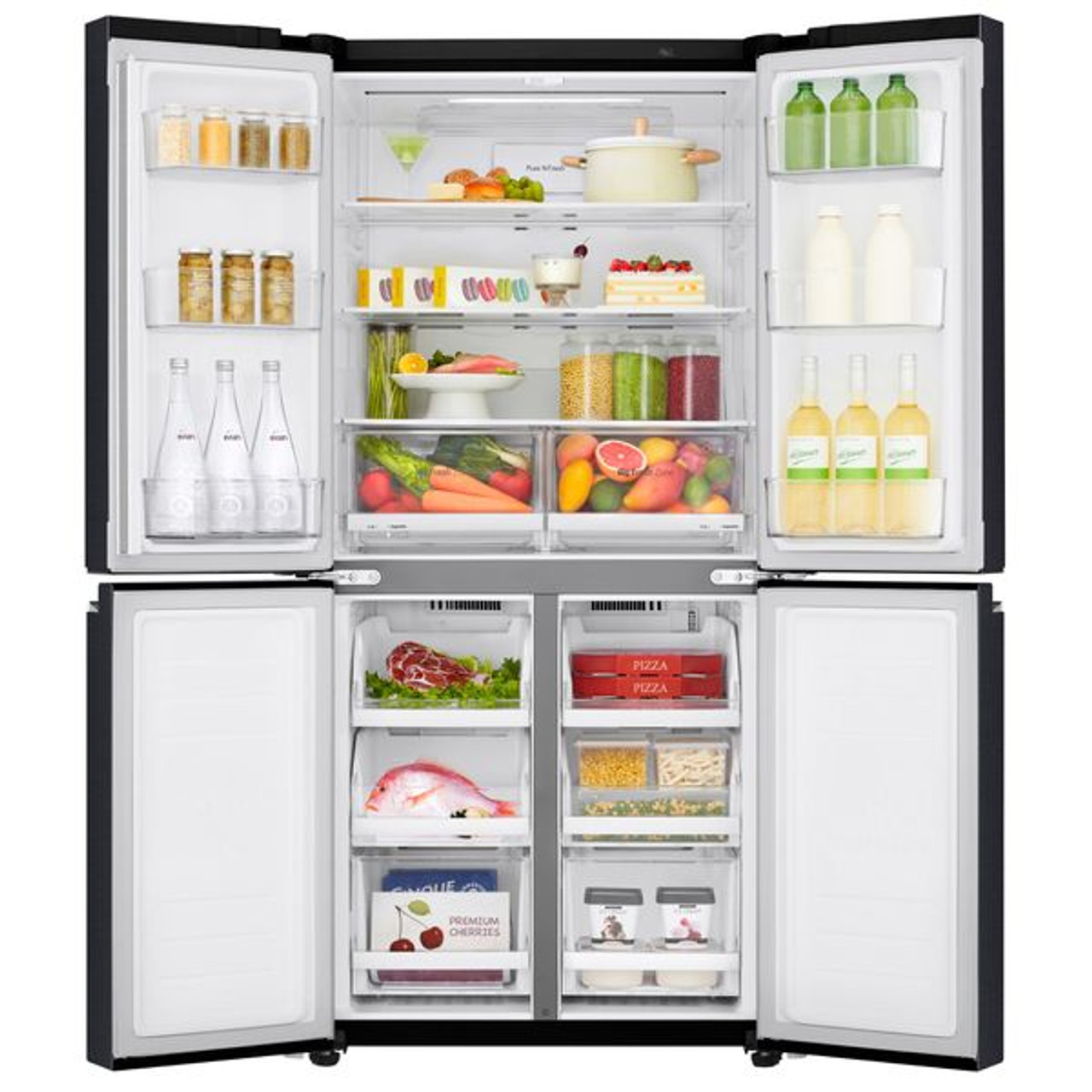 GF-B590MBL - 594L Slim French Door 4 Door Fridge - Matte Black Finish