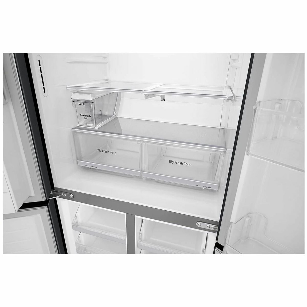 GF-L570MBNL - 570L Slim French Door Fridge with Non Plumbed Ice & Water - Matte Black