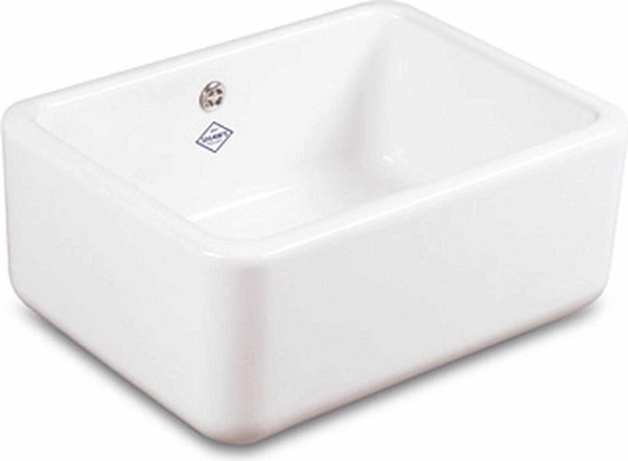 SCBU600WH - Butler 600 Single Bowl Handcrafted Fireclay Sink - White