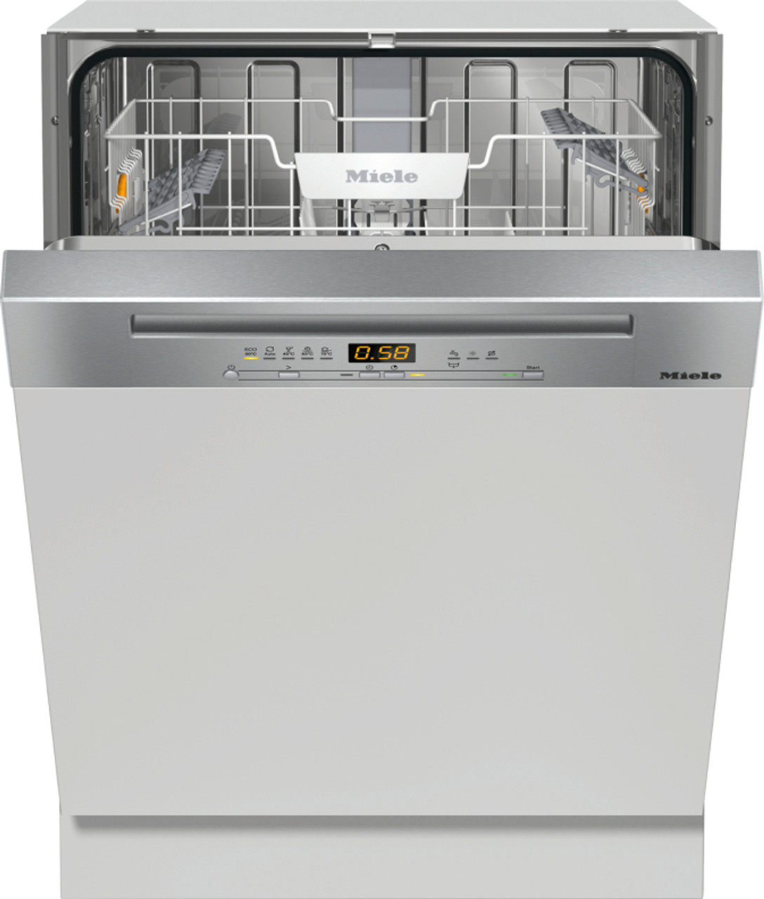 G 5210 BKI CLST - Semi-Integrated Dishwasher with AutoOpen Drying - Clean Steel