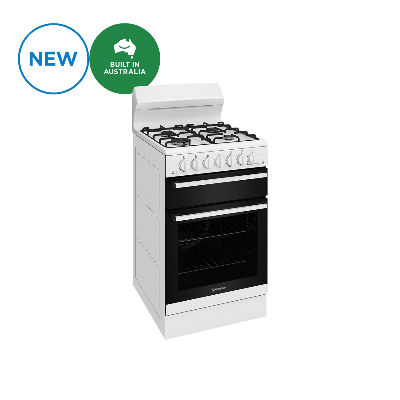 WLG510WC - 54cm Nat Gas Freestanding Cooker, Separate Grill - White