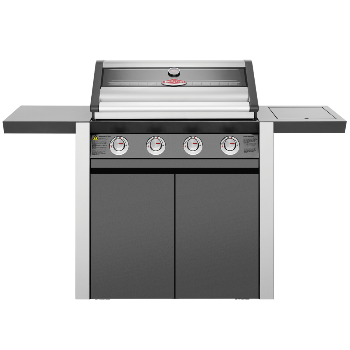 BMG1641DA - Discovery 1600 Series Dark 4 Burner BBQ & Trolley with Side Burner & Grills - Graphite