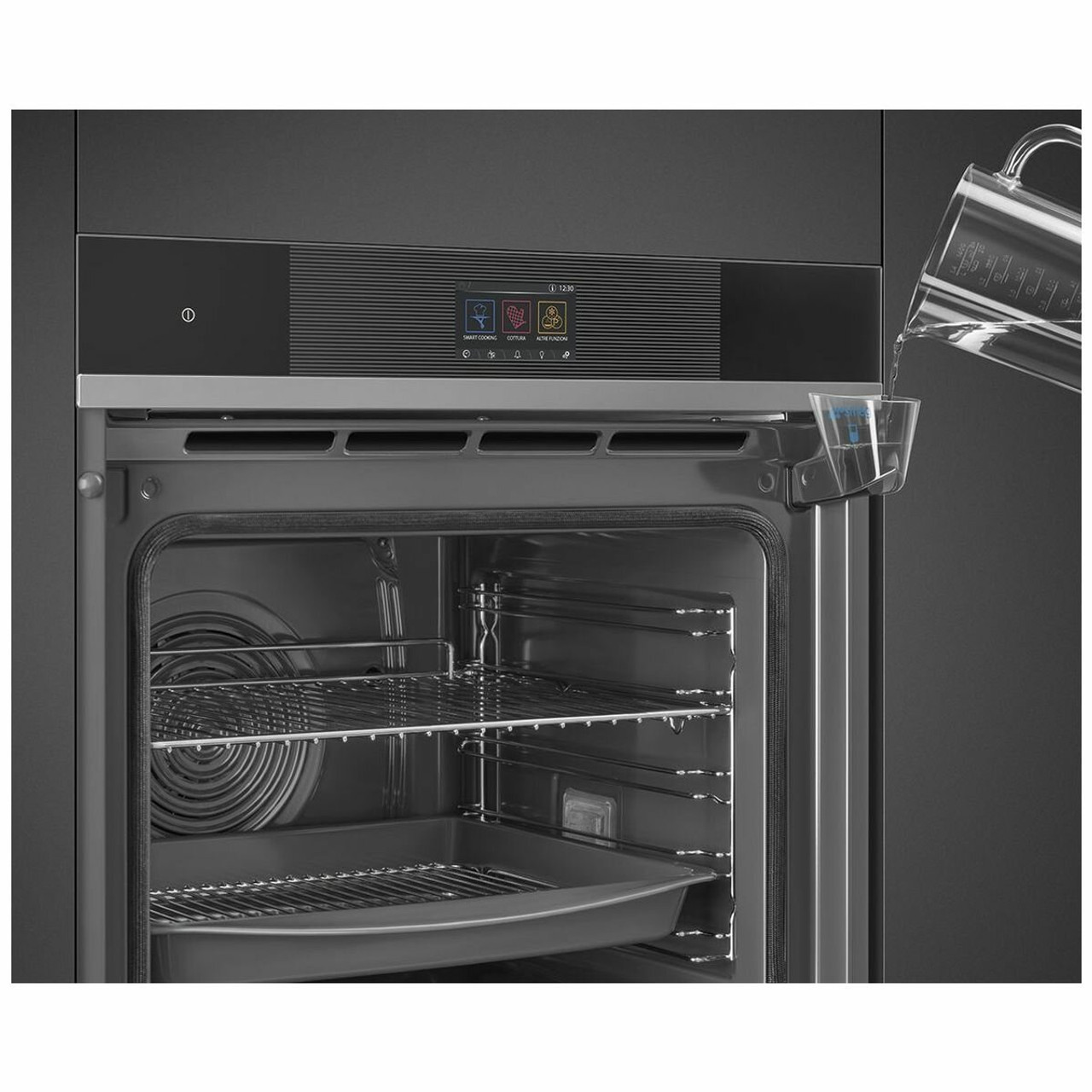 SOPA6104S2PN - 60cm Linea Pyro Combi Steam Oven - Black