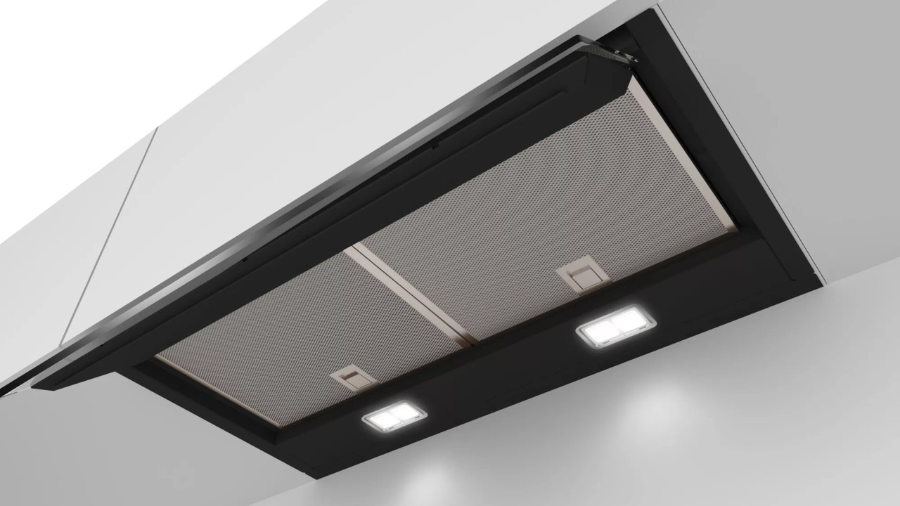 DBB67AM60A - Serie 6 60cm Integrated Rangehood - Clear Black Glass