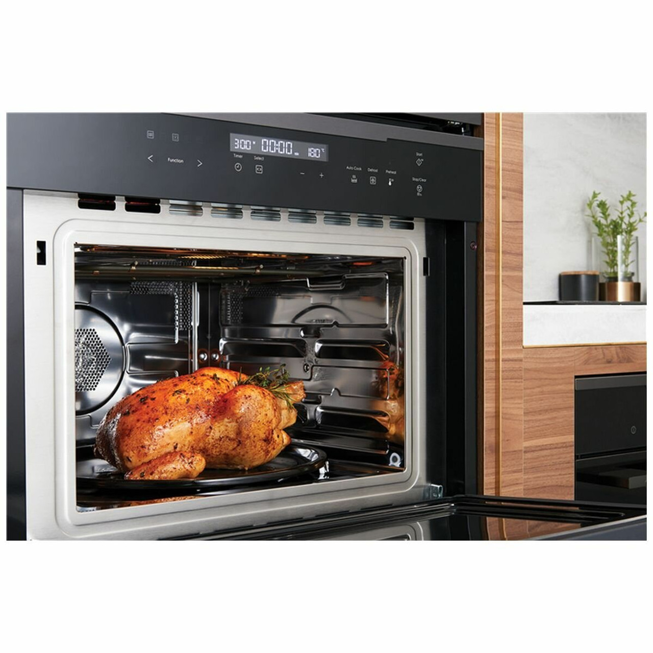 EVEM645DSE - 45cm Built-in Compact Combi Microwave - Dark Stainless Steel