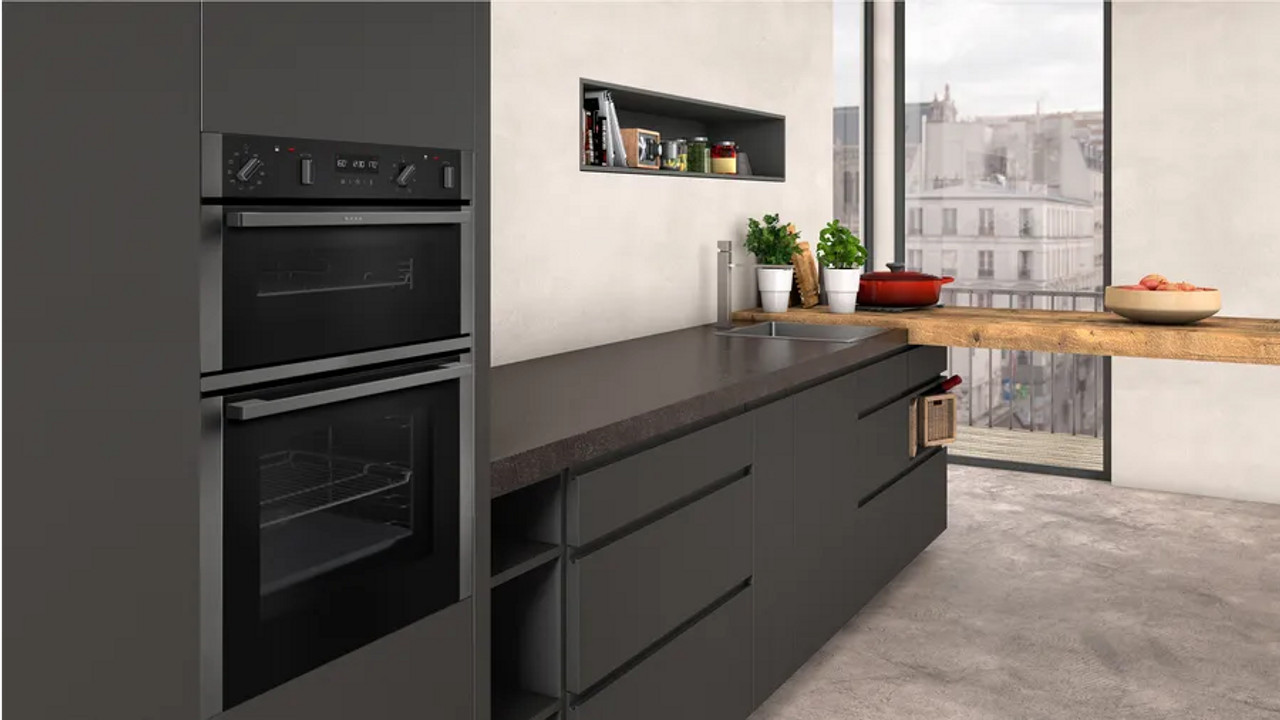 U2ACH7CG0A - 60cm Built-In Double Oven - Graphite Grey