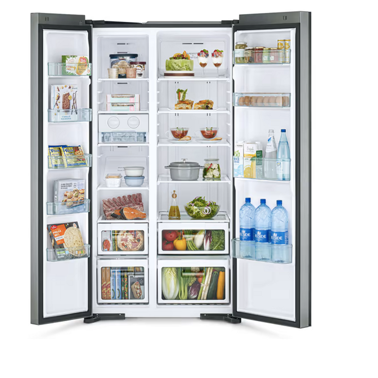 RS800PT0GS - 595L Side by Side Inverter Refrigerator - Glass Silver RS800PT0GS - 595L Side by Side Inverter Refrigerator - Glass Silver