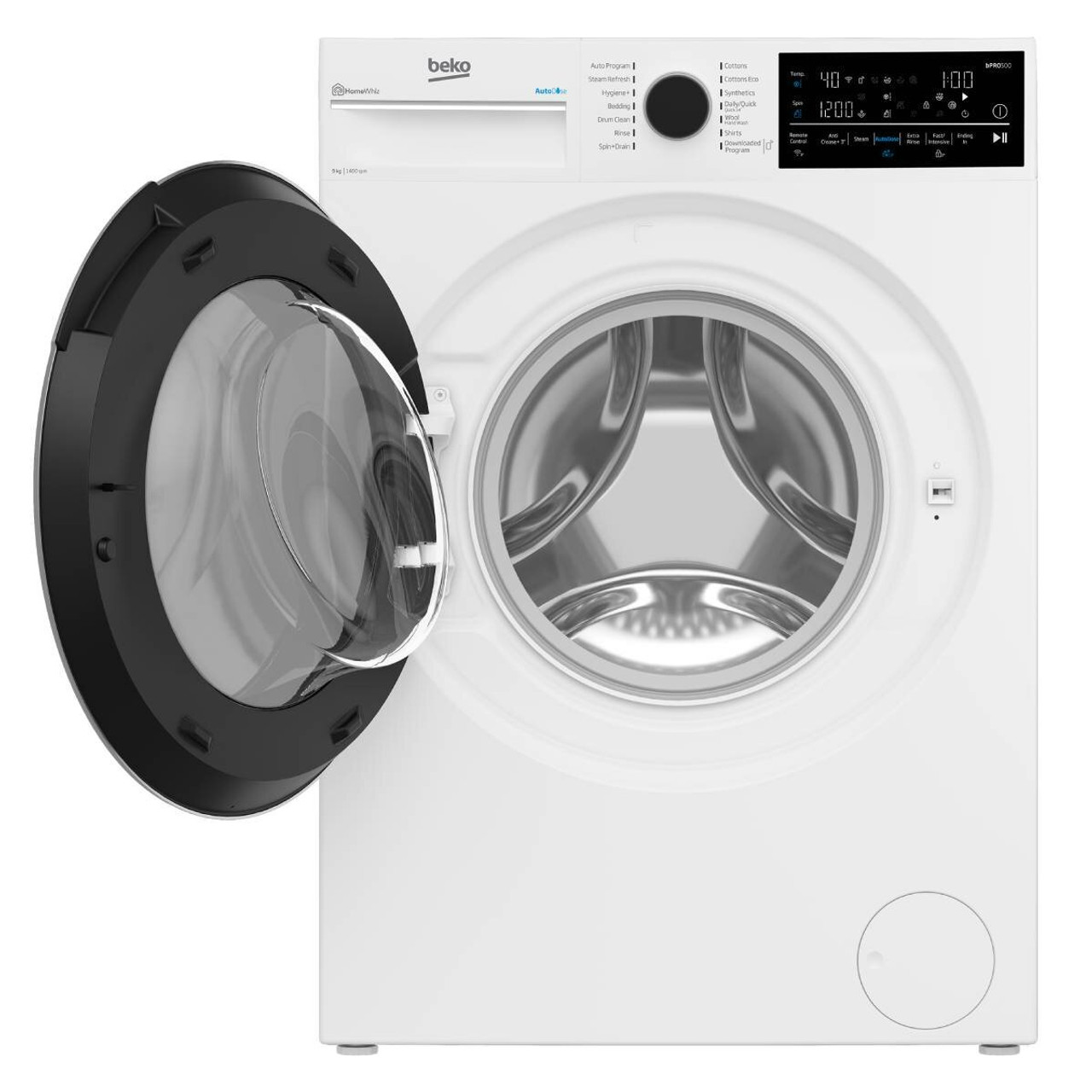 BFLB904ADW - 9kg Autodose Washing Machine with SteamCure & Wifi - White