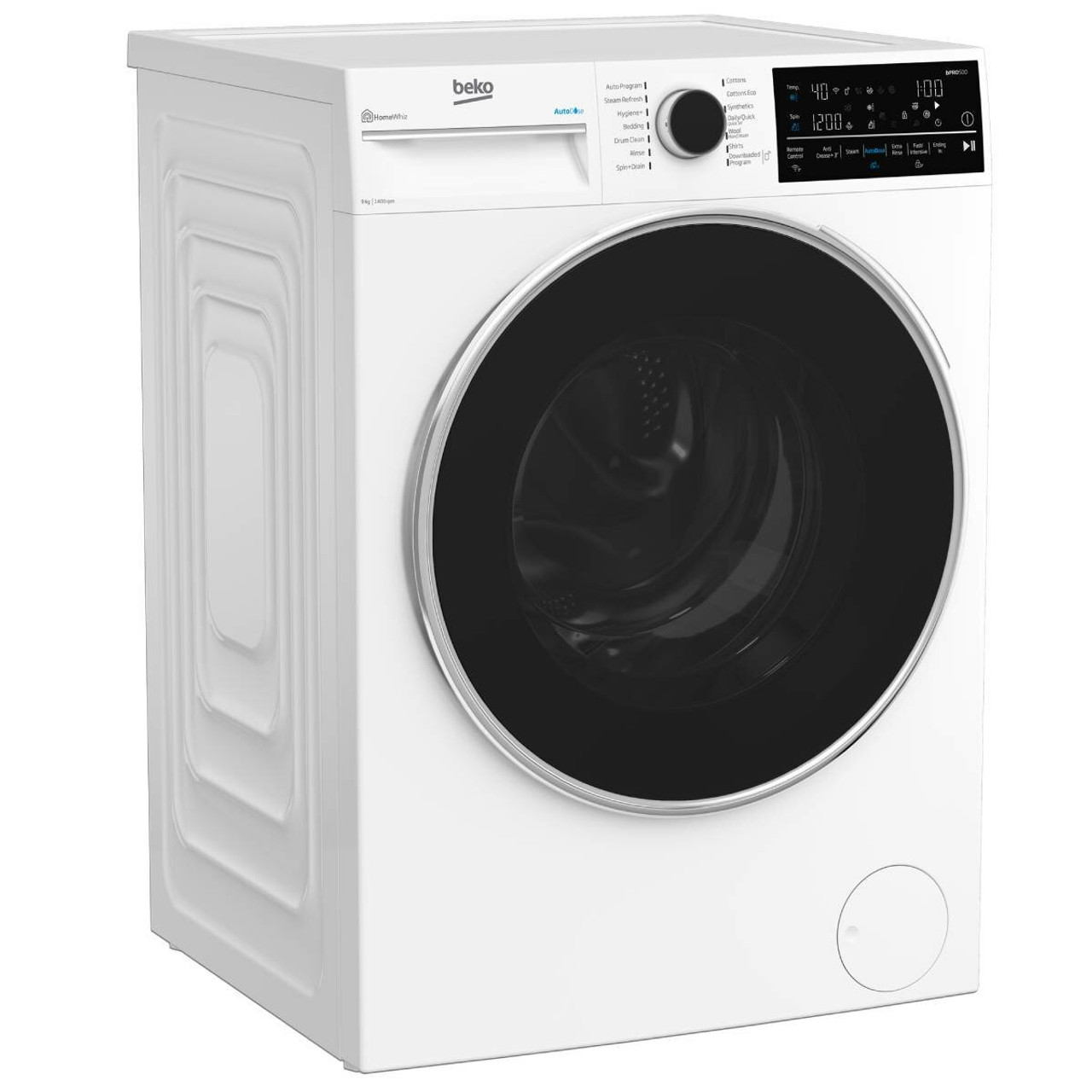 BFLB904ADW - 9kg Autodose Washing Machine with SteamCure & Wifi - White