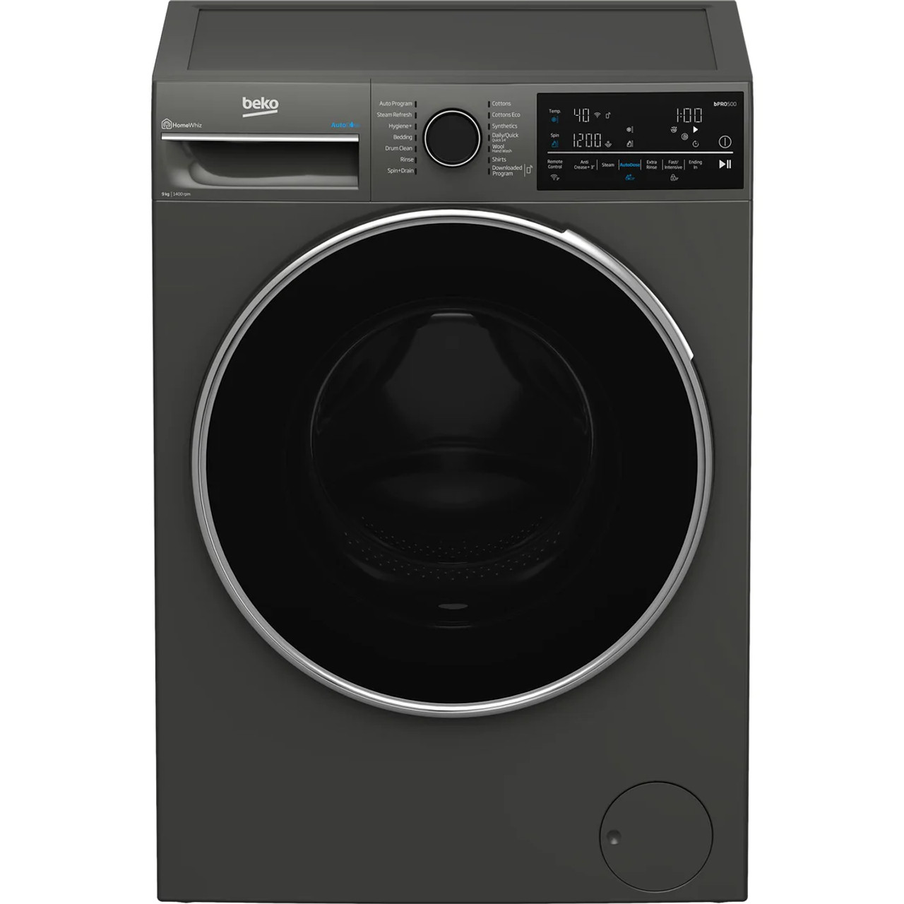 BFLB904ADG - 9kg Autodose Washing Machine with SteamCure & WiFi - Graphite