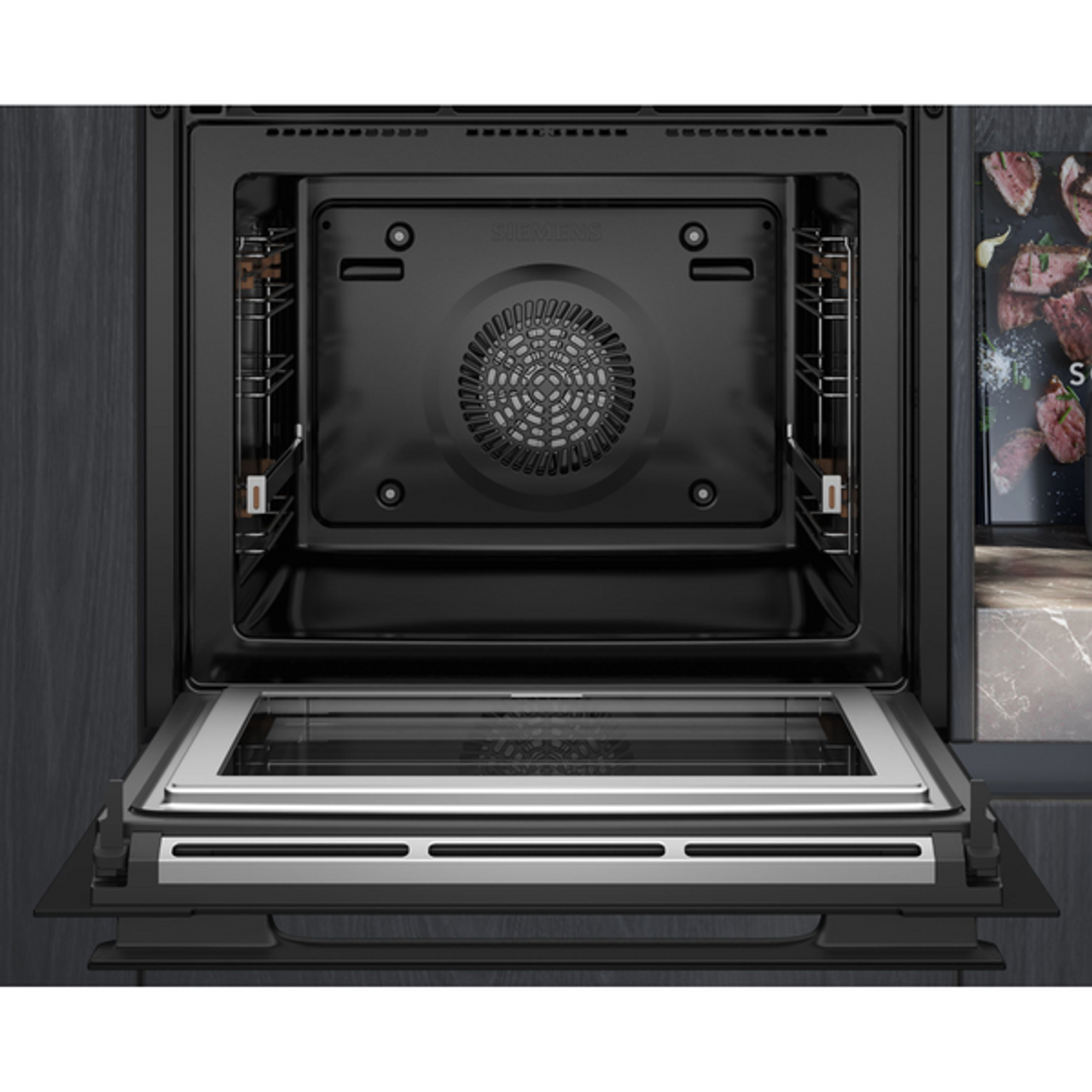 HN978GQB1B - 60cm iQ700 Built-in oven with added steam and microwave function - Black