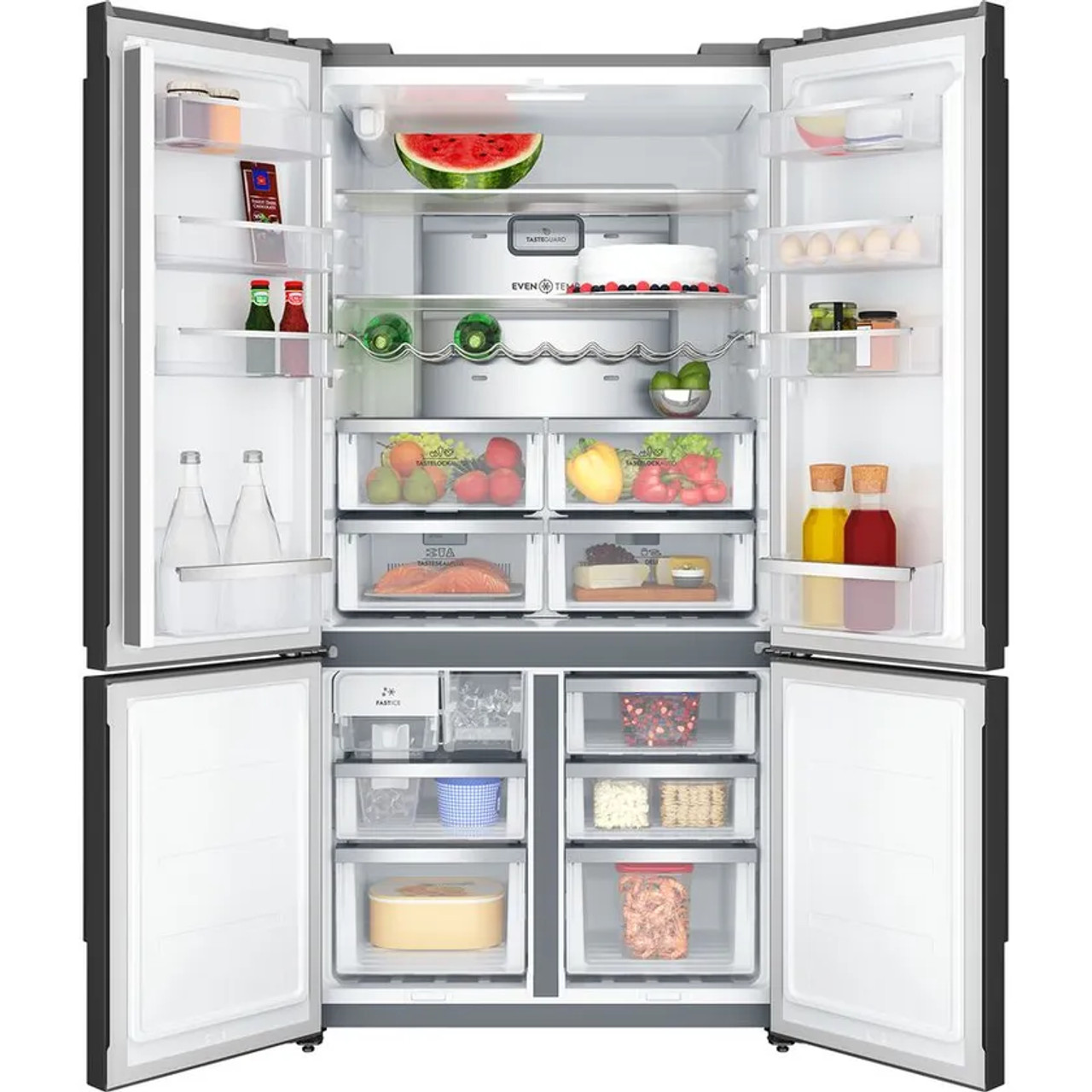 EQE5657BA - 562L Quad Door Fridge - Black