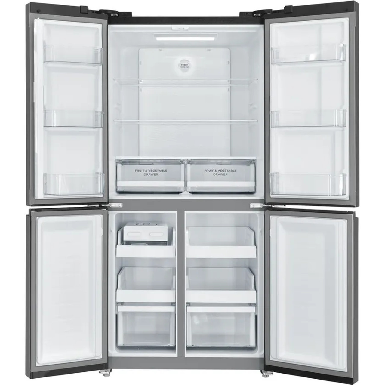 WQE4900BA - 496L Quad French Door Fridge - Matte Charcoal Black