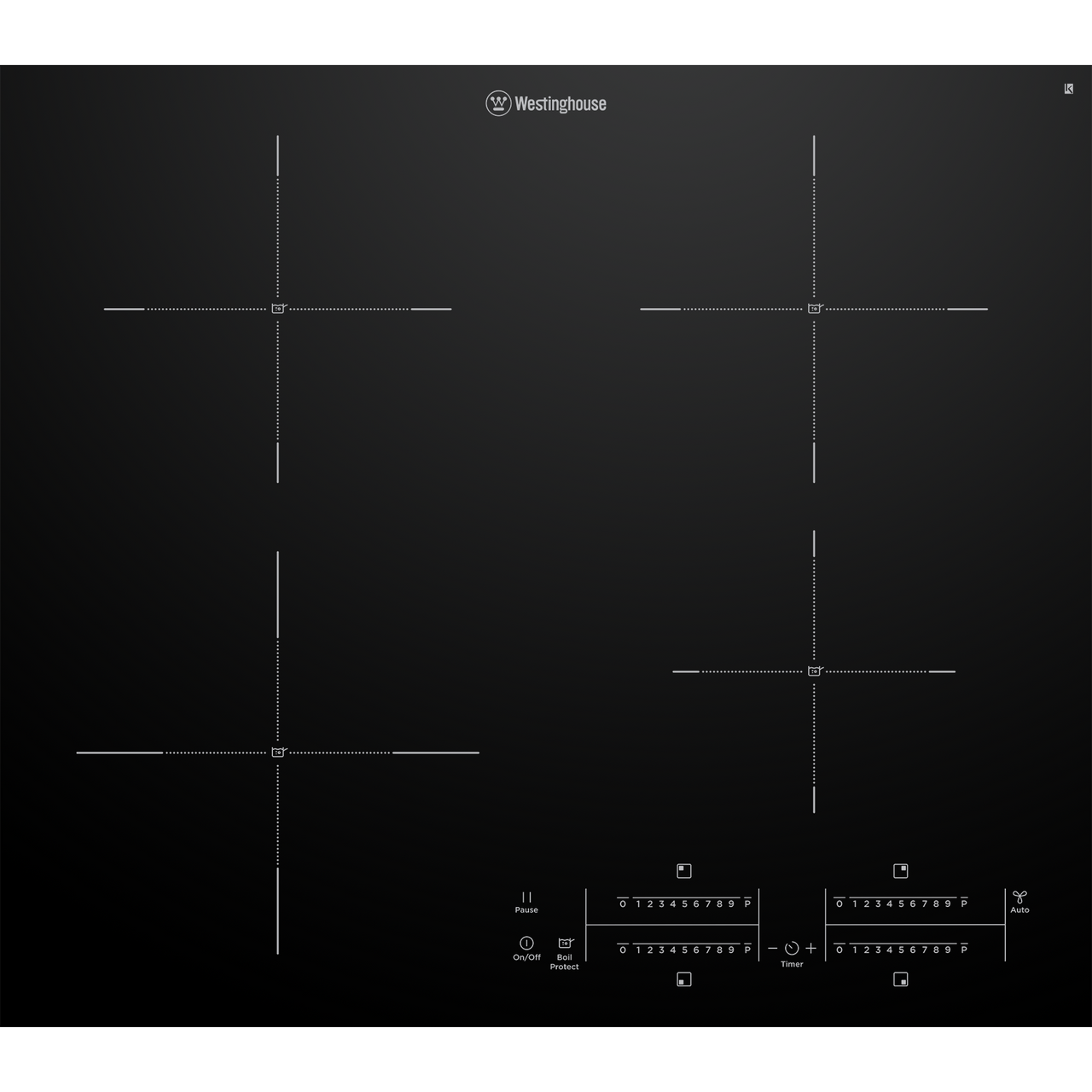 WHI643BD – 60cm 4 Zone Induction Cooktop with Hob2Hood (Display Unit Only)