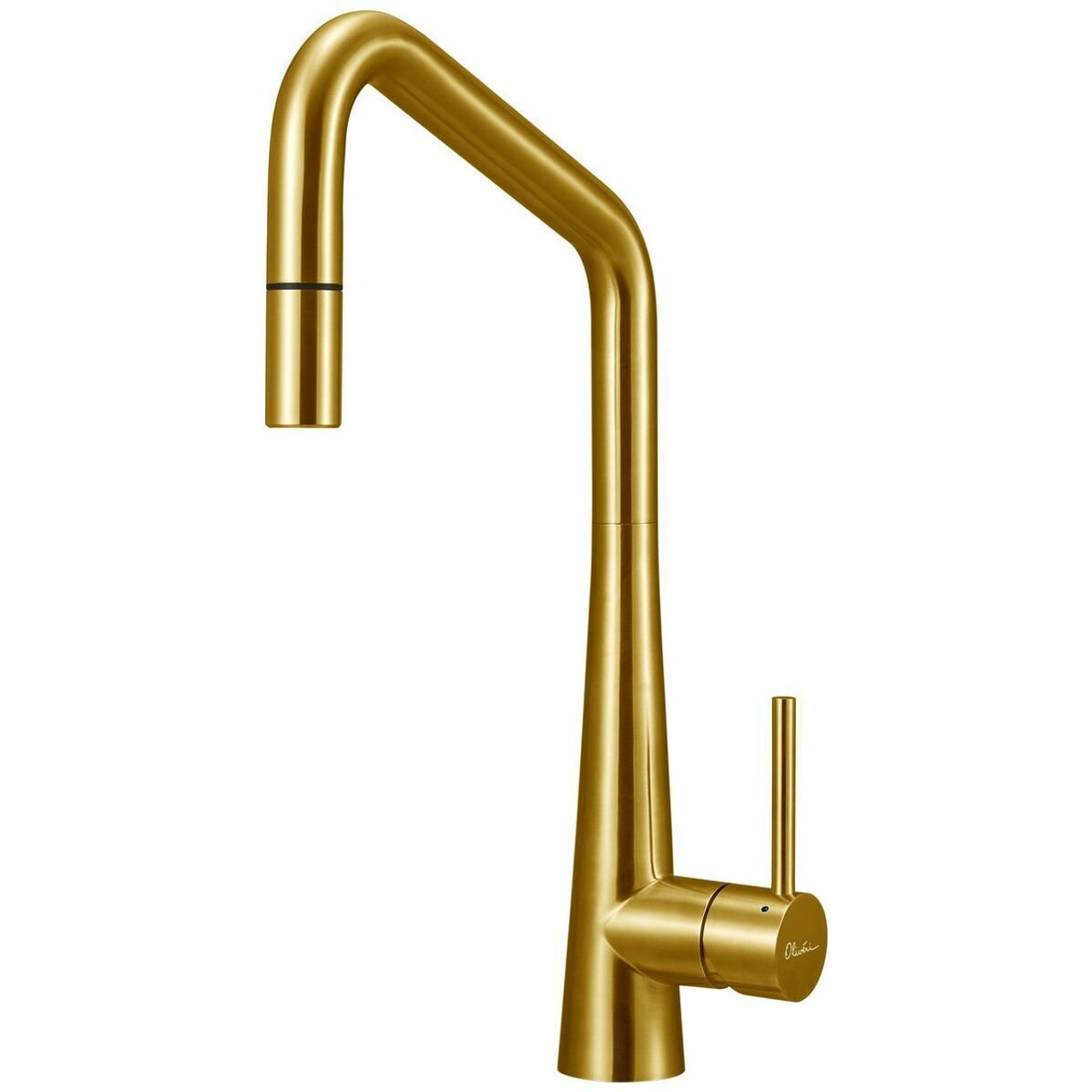 SS2575AU – Essente Square Neck Pull Out Mixer Tap - Gold