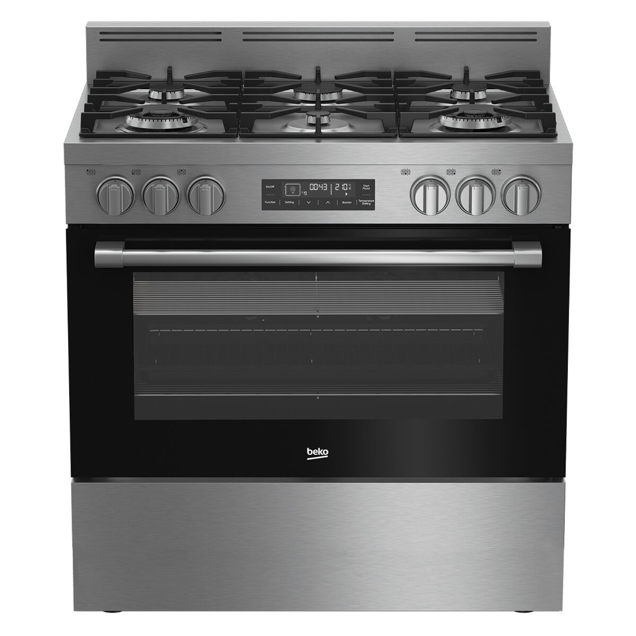 Beko 90cm Dual Fuel Freestanding Oven/Stove Stainless Steel