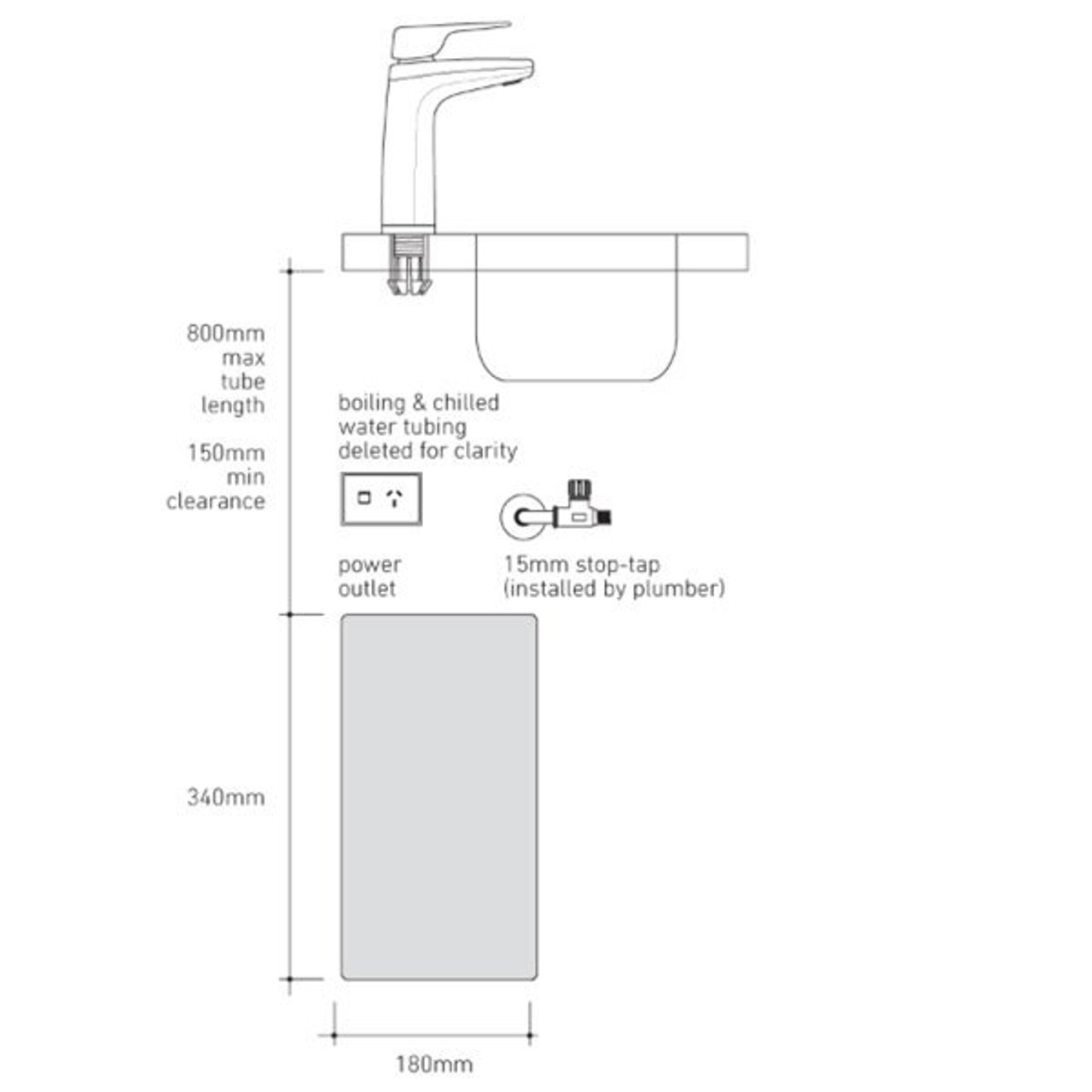 914000LCH - Boiling and Still Filtered Water with XL Levered Dispenser - Chrome