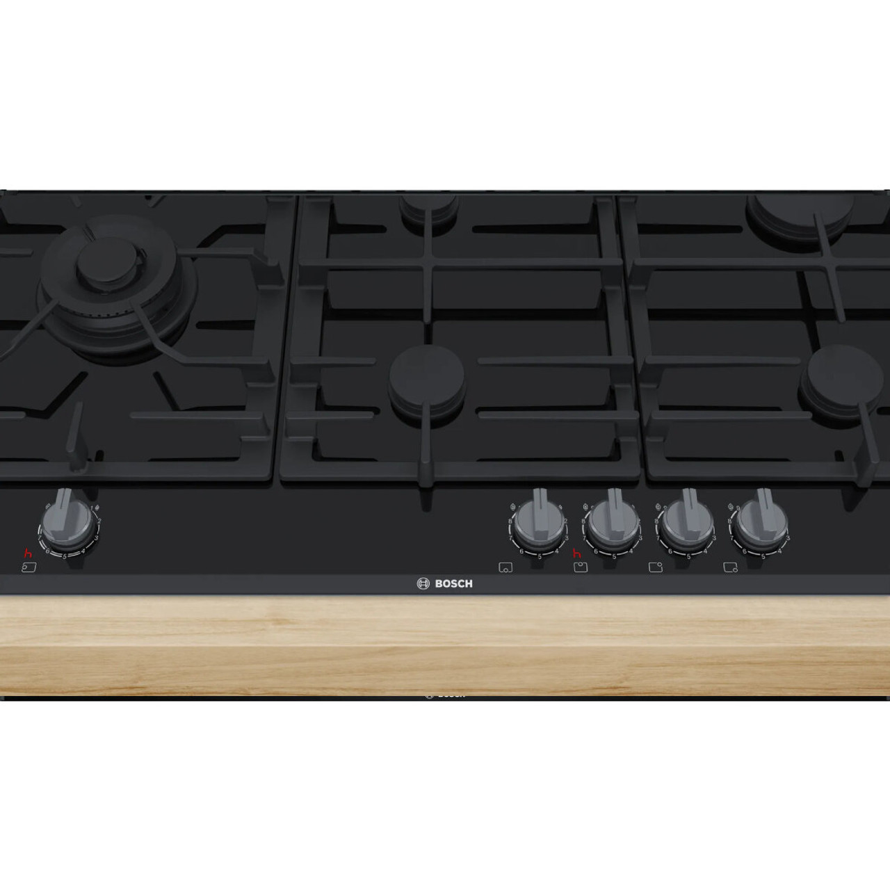 Series 8 Accentline 90cm Gas Cooktop Ceramic Glass Black