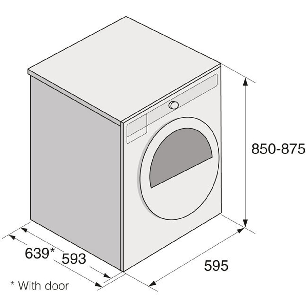 8kg Heat Pump Dryer  -  White