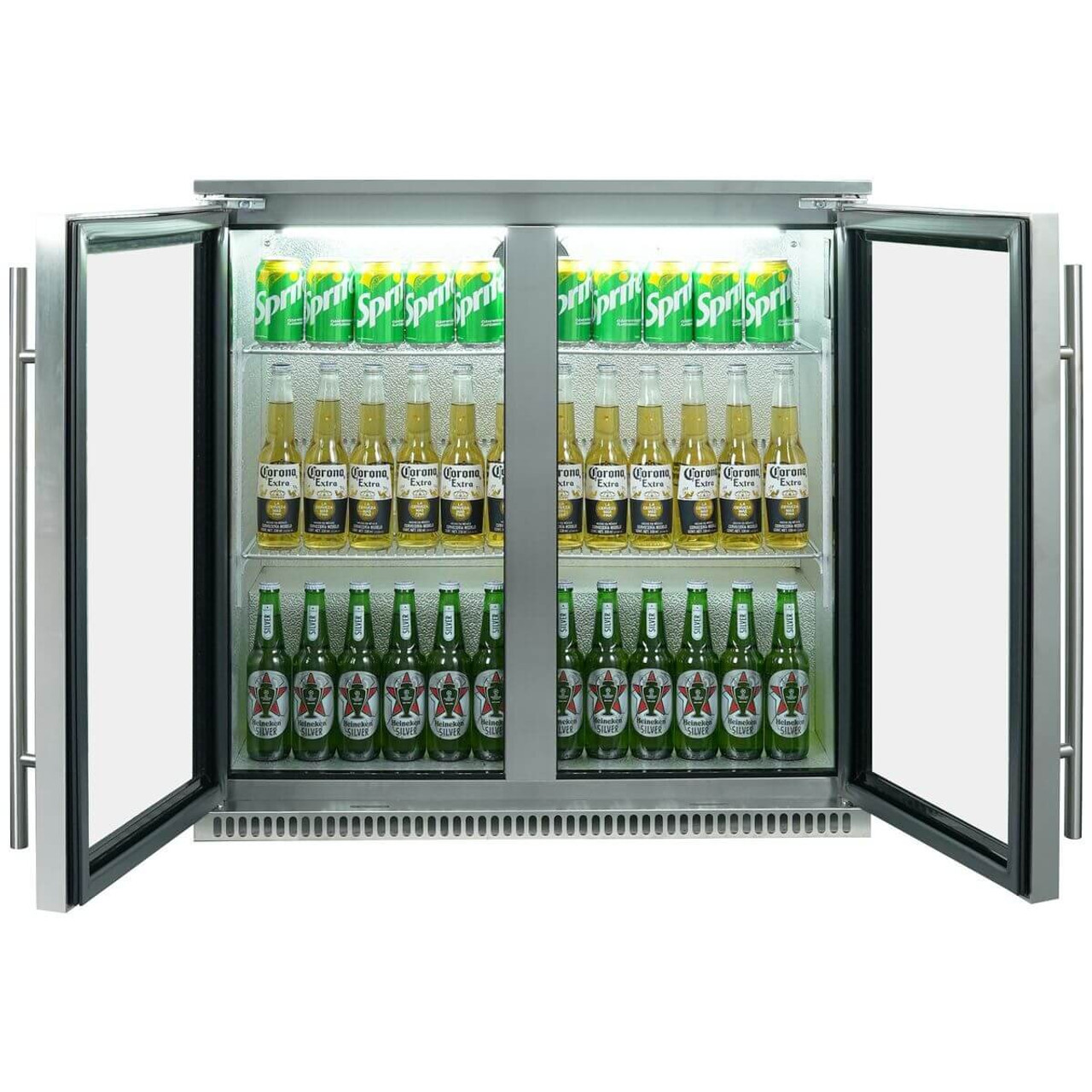 NAPDD - 190L Double Door Alfresco Fridge - Stainless Steel