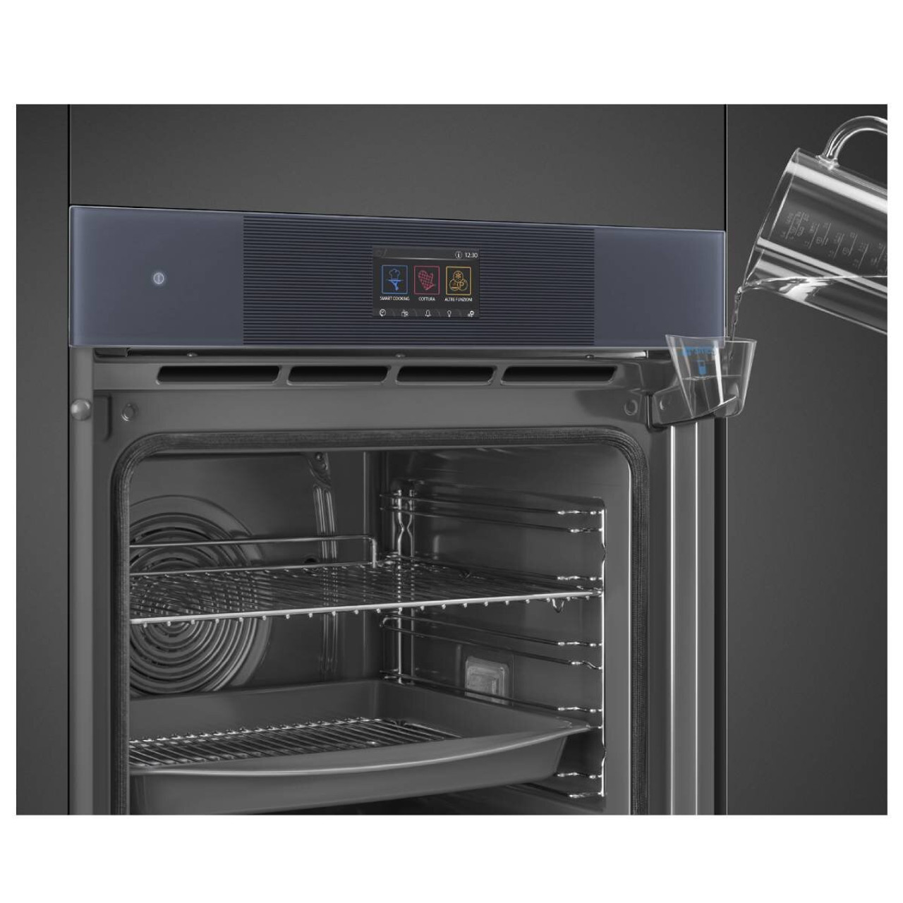 Linea 60cm Pyro Steam Oven - Neptune Grey