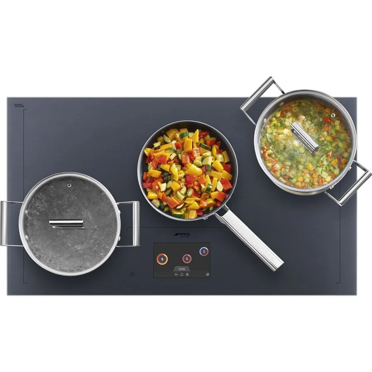 SIA1963DG - Linea 93cm Neptune Grey Induction Cooktop  - Grey