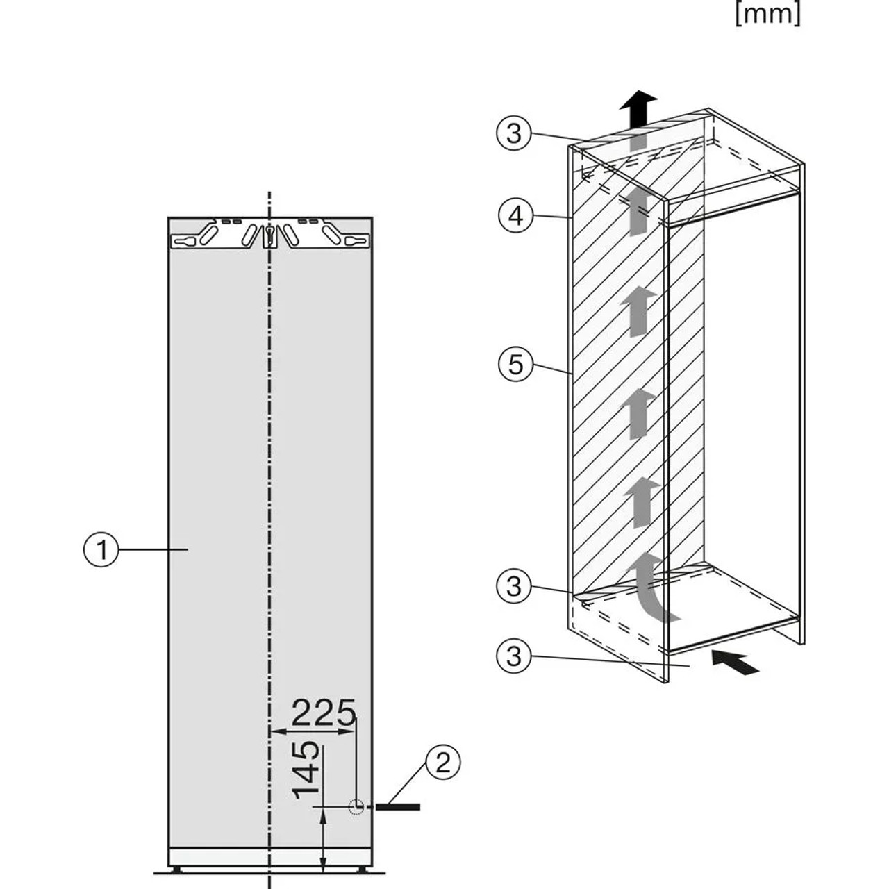 294l Integrated Column Fridge 