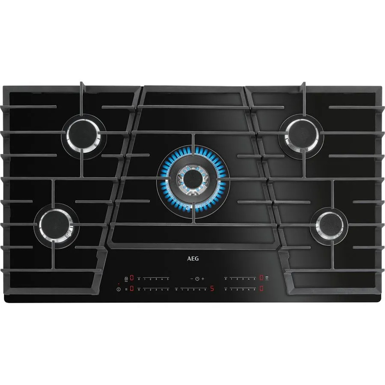 HVB95450IB - 90cm Black Gas Cooktop - Black