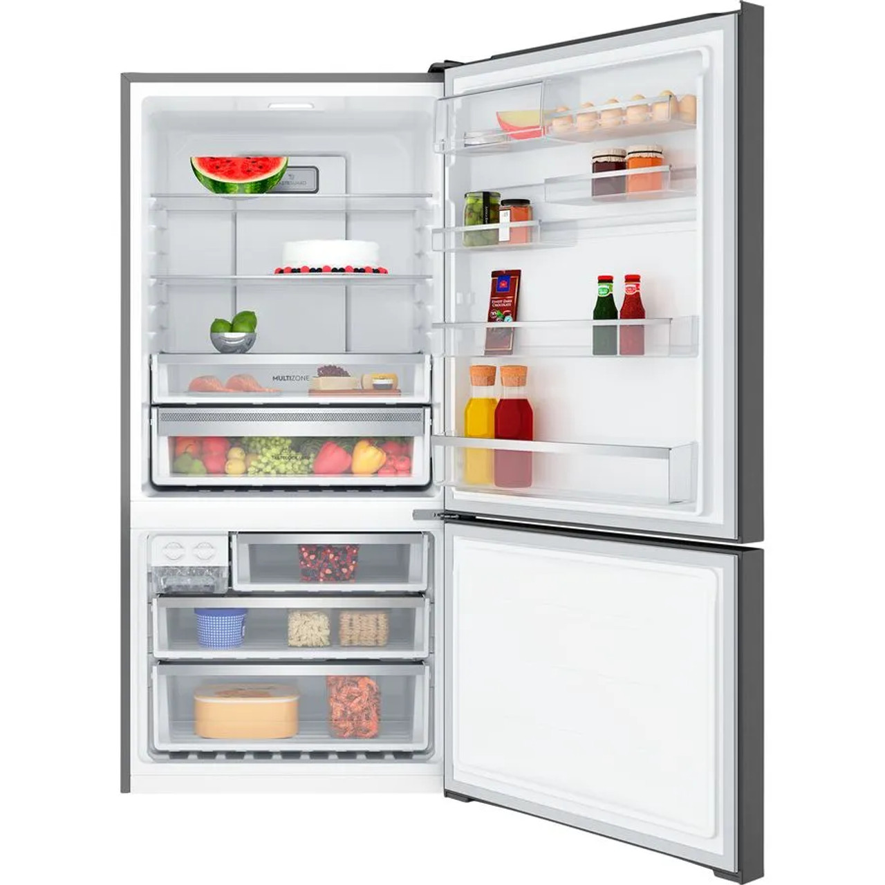 EBE5007BDR - 496l Matte Black Bottom Mount Fridge - Black