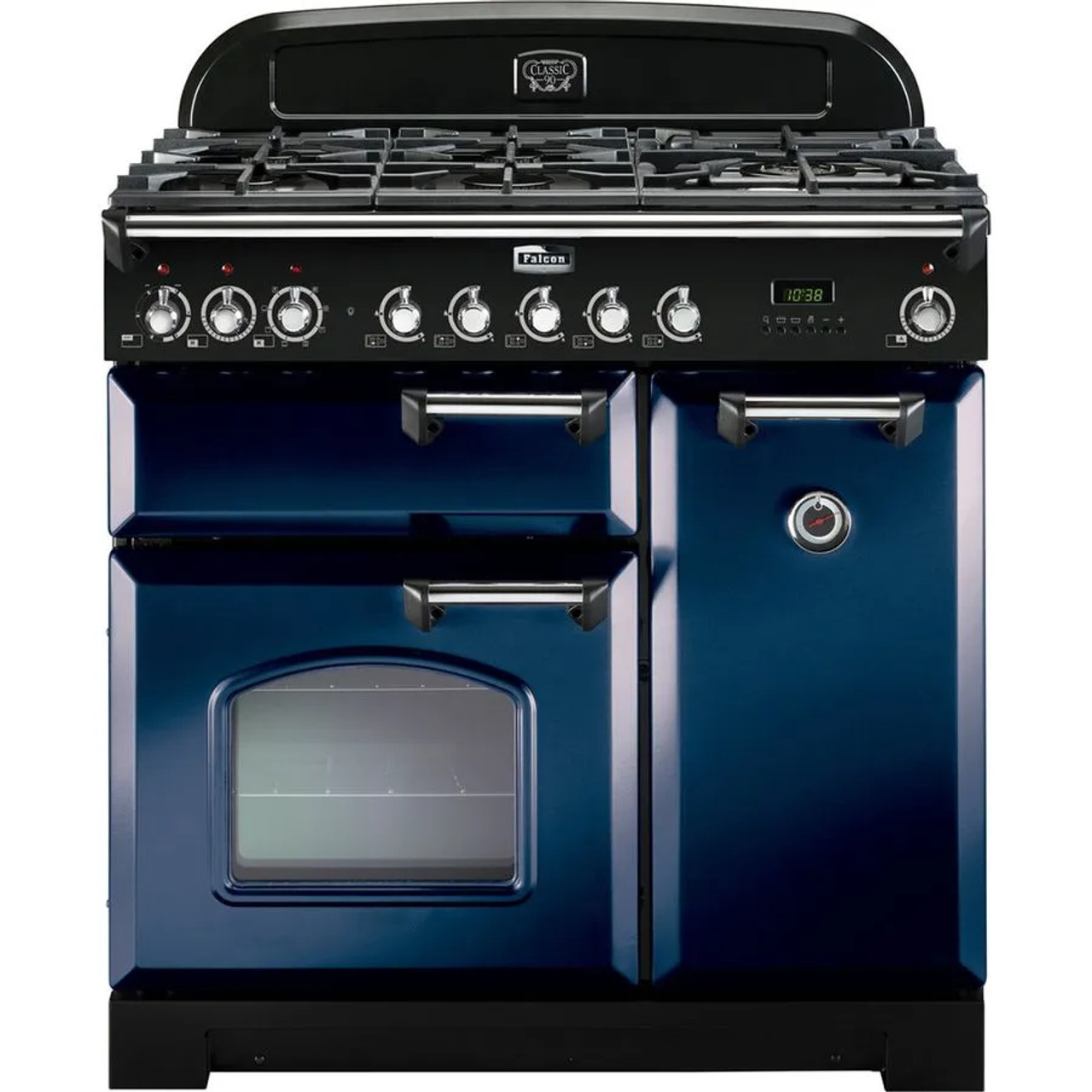 CDL90DFRBCH - Classic Deluxe 90cm Royal Blue And Chrome Dual Fuel Freestanding Cooker  -  Blue