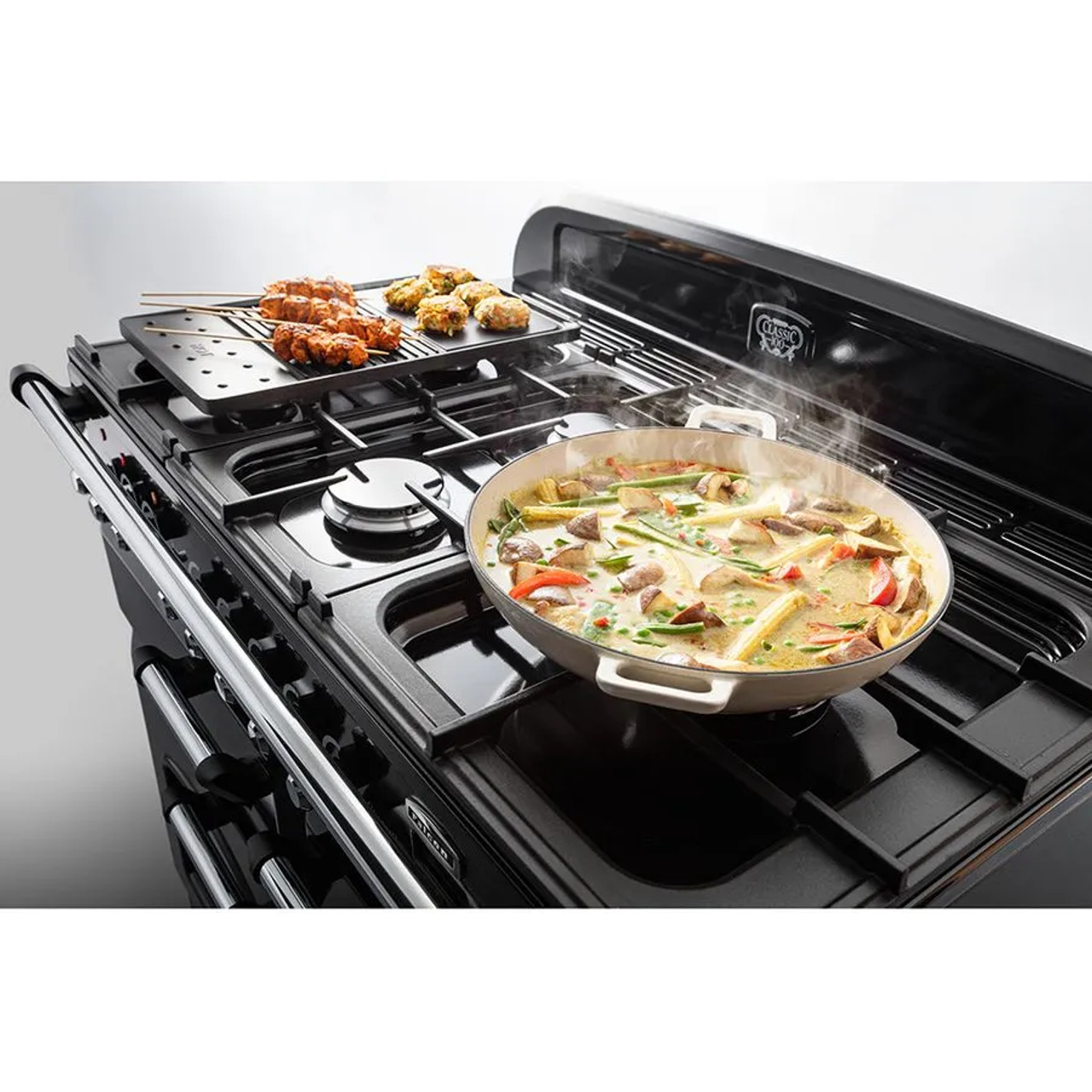 CDL90DFSLCH - Classic Deluxe 90cm Slate And Chrome Dual Fuel Freestanding Cooker - Slate